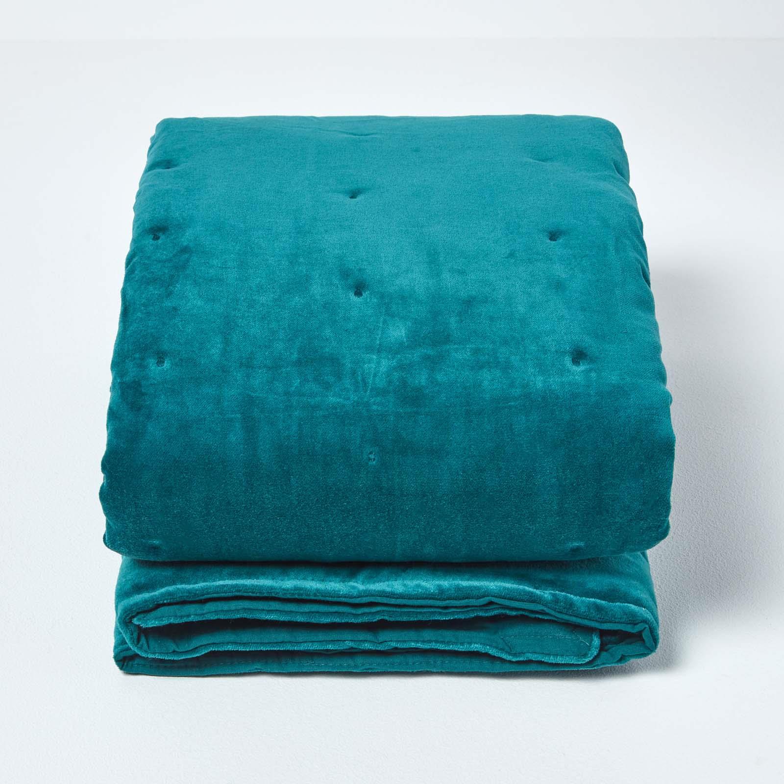 Luxurious Super Soft Cotton Velvet Woven Washable Quilted Sofa or Bed Throw - Picture 24 of 57