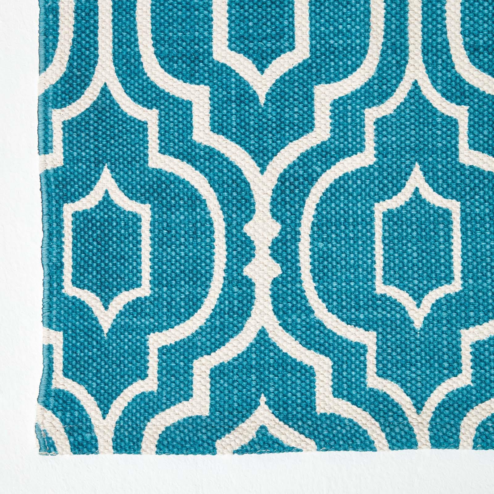 Handwoven Hallway Runner 100% Cotton Hall Rug Multicolour Geometric Printed - Picture 39 of 41