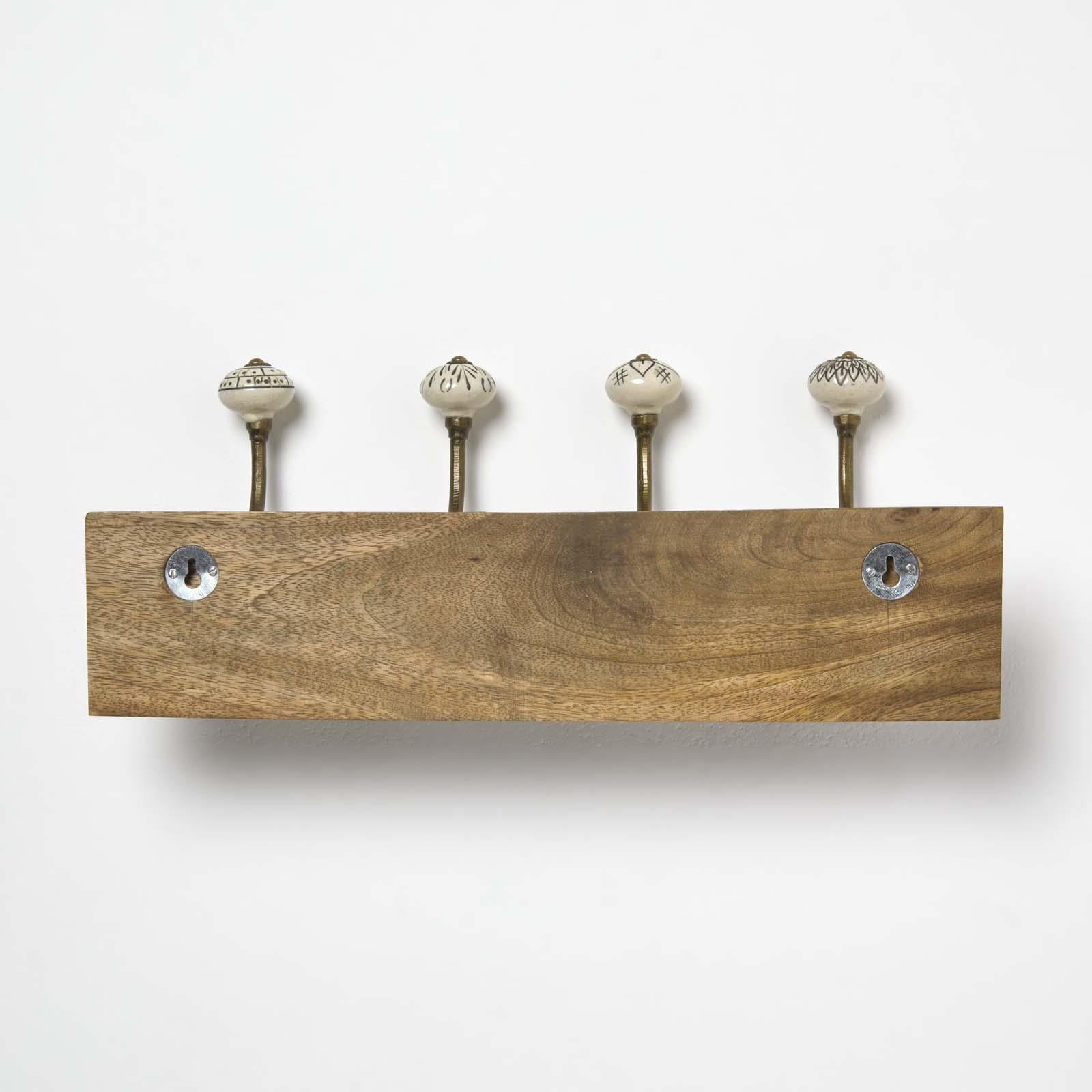 Wall Mounted Vintage style Decorative Coat Rack Hook Hangers with 2 and 4 Hooks - Afbeelding 21 van 29