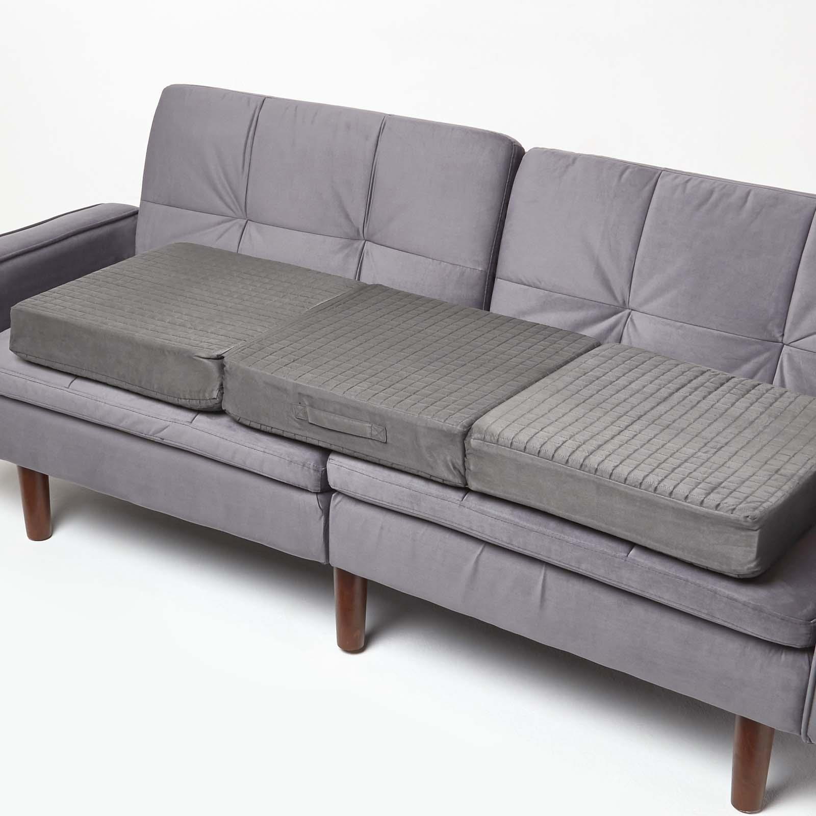 3 Seater Quilted Orthopaedic Booster Cushion Cover with Zip - Picture 45 of 50