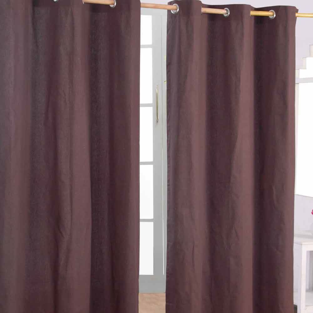 Plain Dyed Heavy Cotton Curtain Eyelet Ready Made Ring Top White, Blue, Grey - Picture 24 of 83
