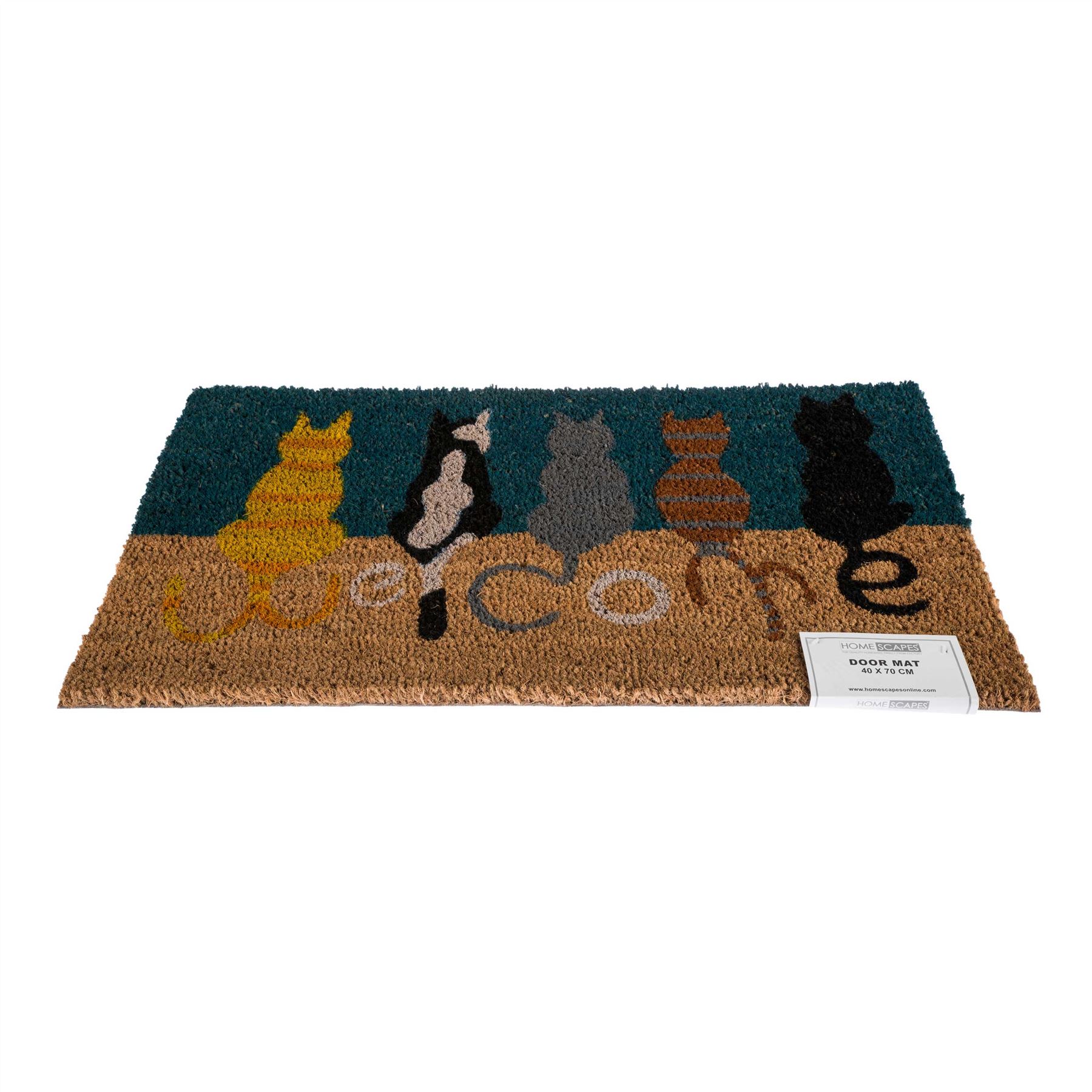 Novelty Natural Coir Door Mat Heavy Duty Indoor Outdoor Floor Entrance