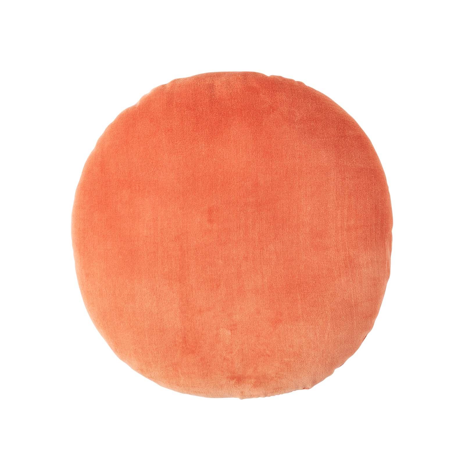 Luxury Super Soft Cotton Round Filled Plain Scatter Cushion, 40cm Diameter - Picture 5 of 26
