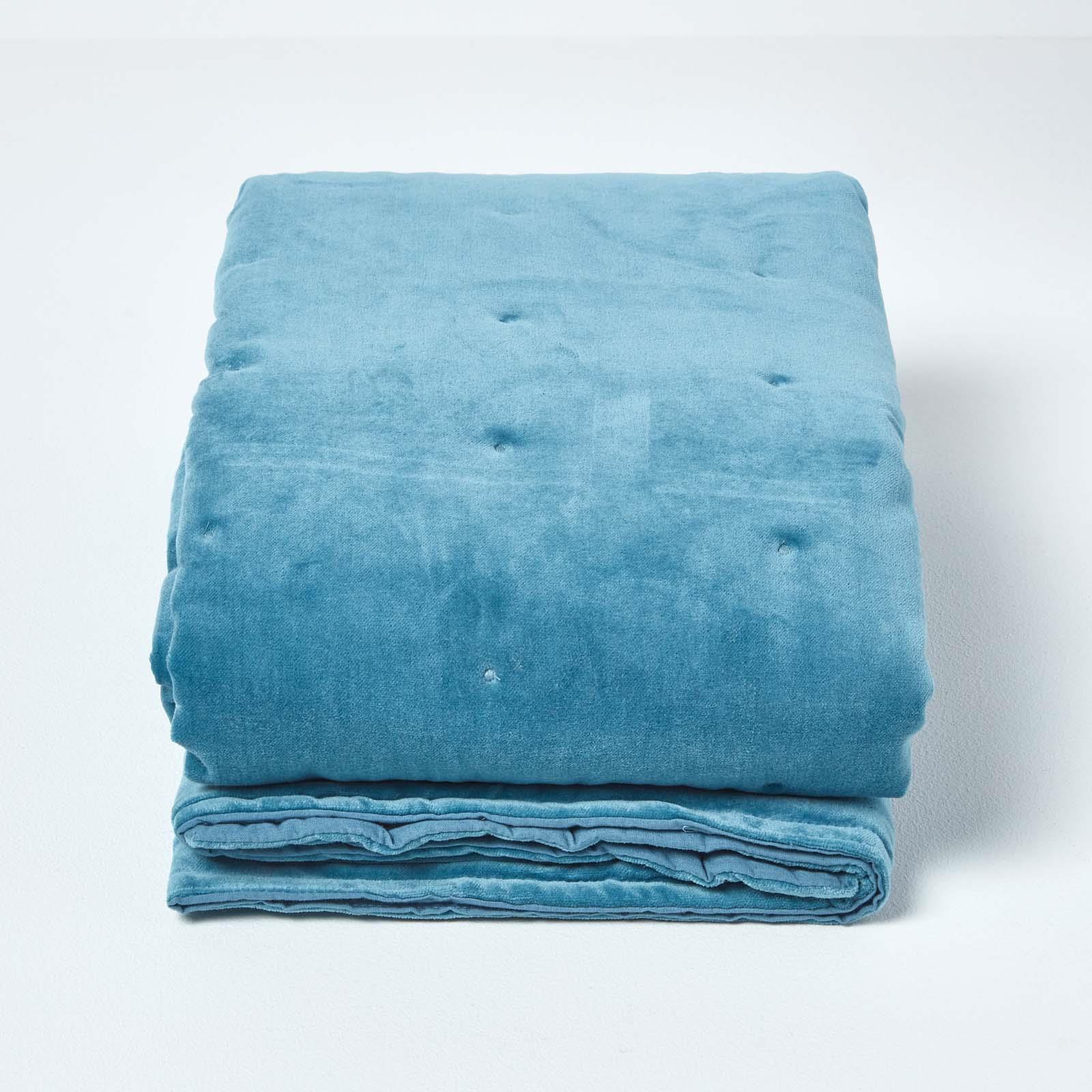 Luxurious Super Soft Cotton Velvet Woven Washable Quilted Sofa or Bed Throw - Picture 3 of 57