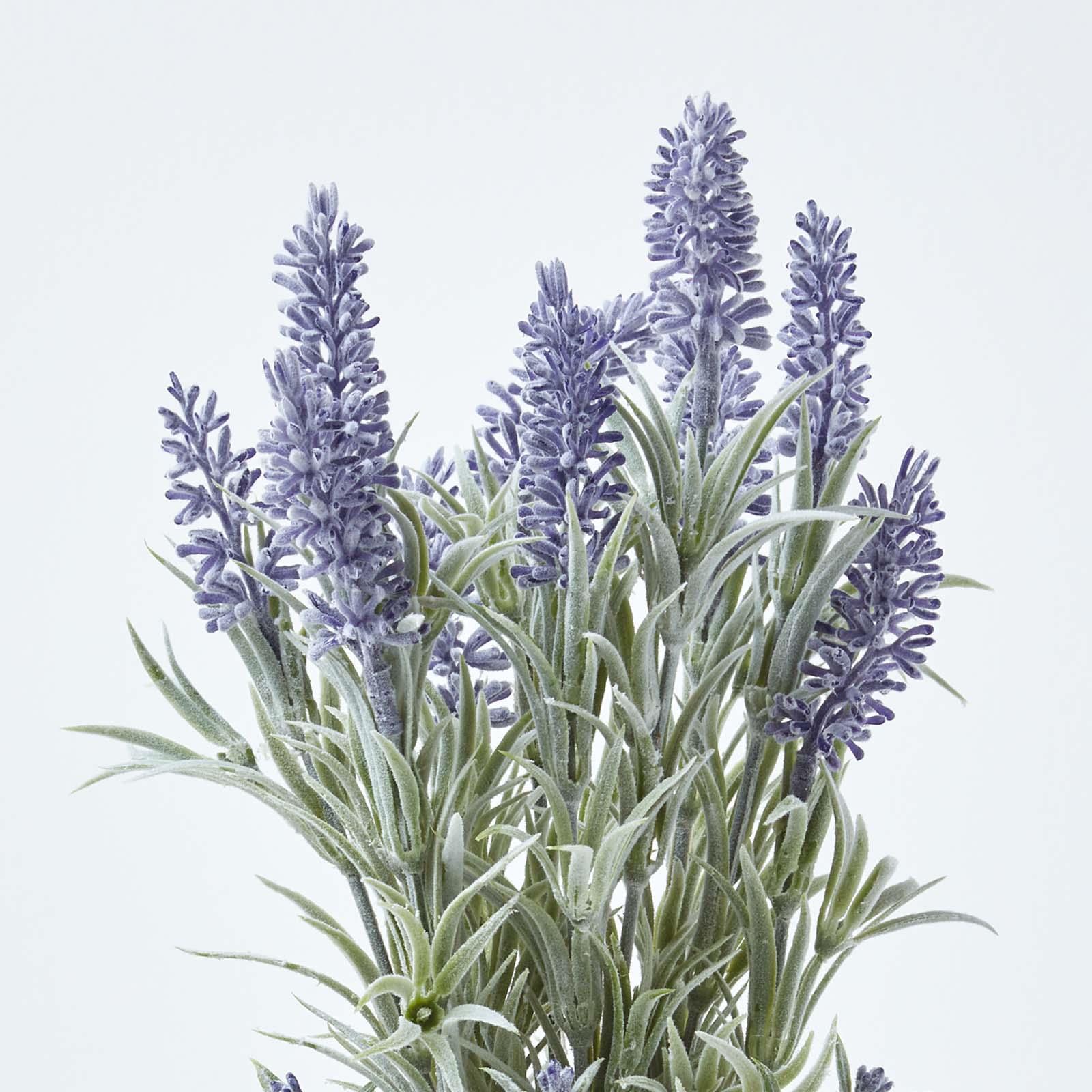Artificial Lavender Plants in Decorative Vintage Pot for Home/Office