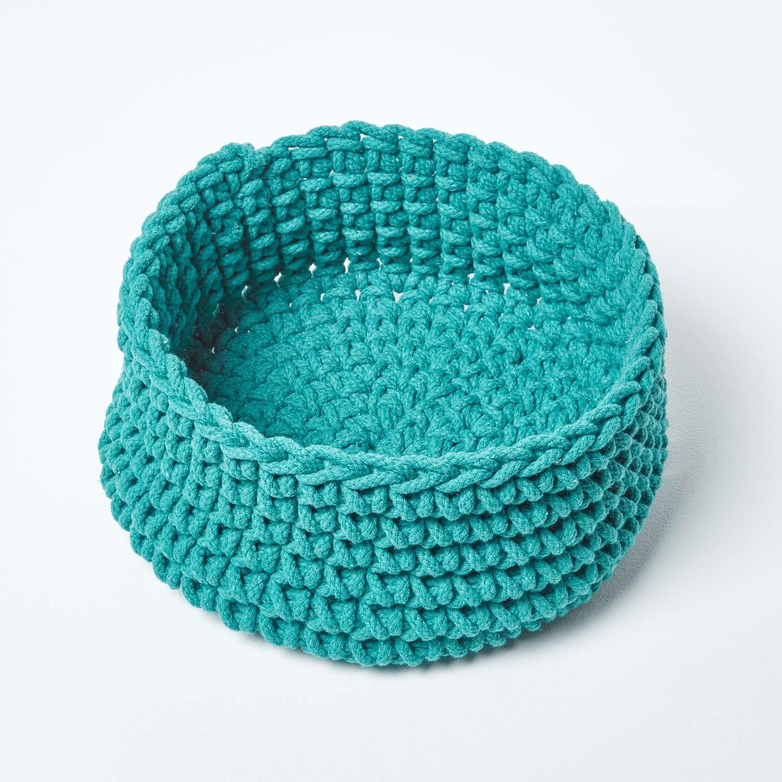 100% Cotton Round Knitted Storage Basket Books & Cloths Storage Handmade Basket - Picture 131 of 135