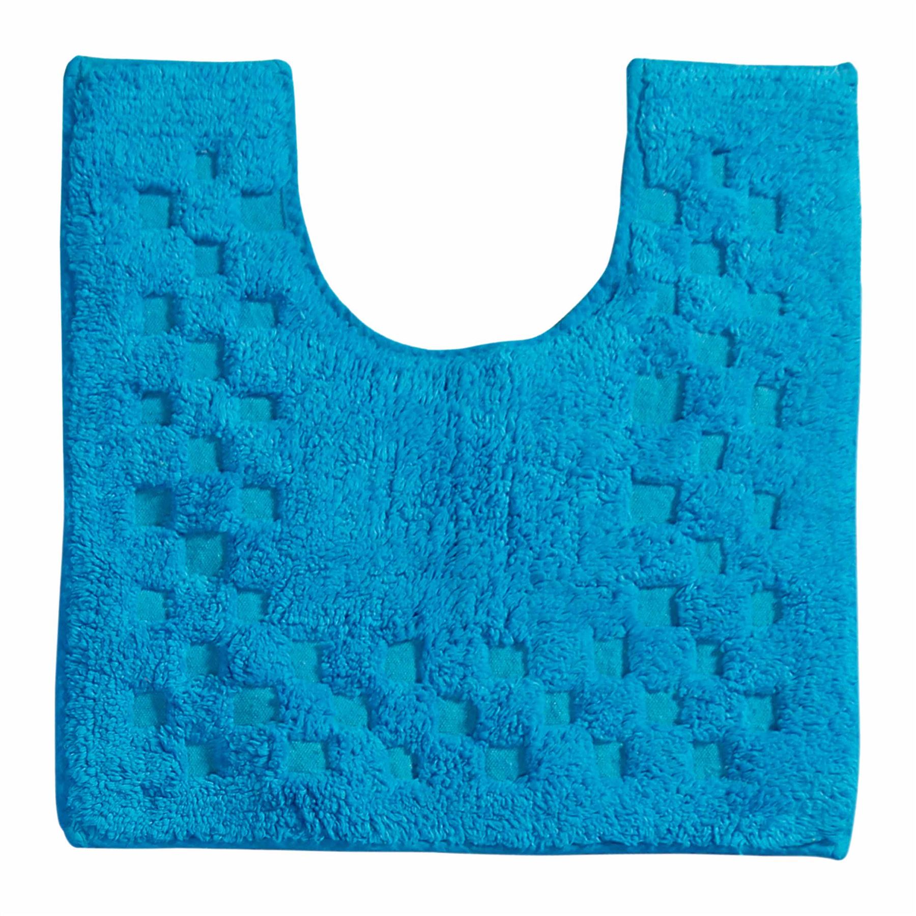 Shower Mats Bath & Pedestal Set Non Slip Soft 100 Cotton Washable Check Border eBay