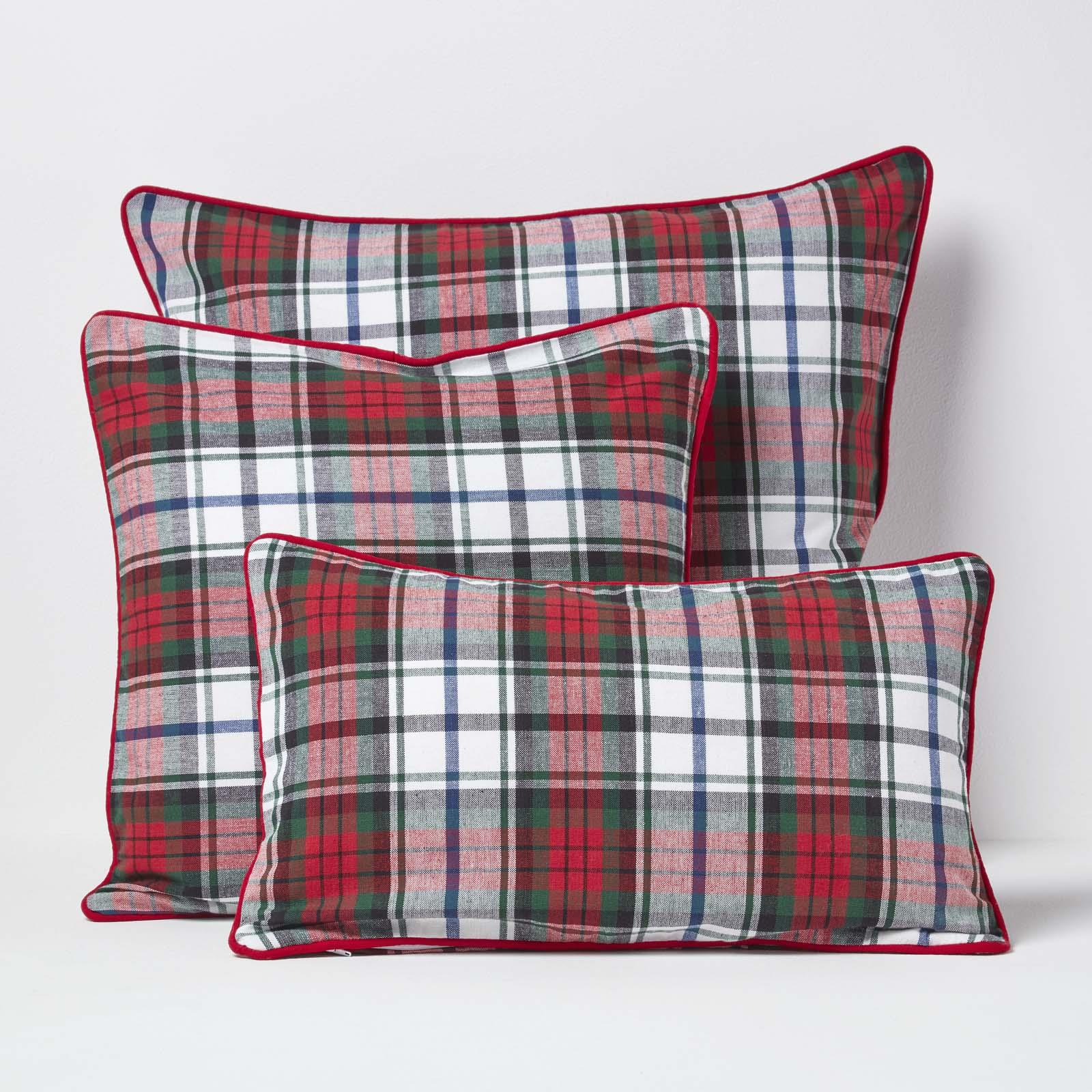 Tartan Check 100% Cotton and Polyester Sofa or Settee Cushion Covers Washable - Picture 35 of 50