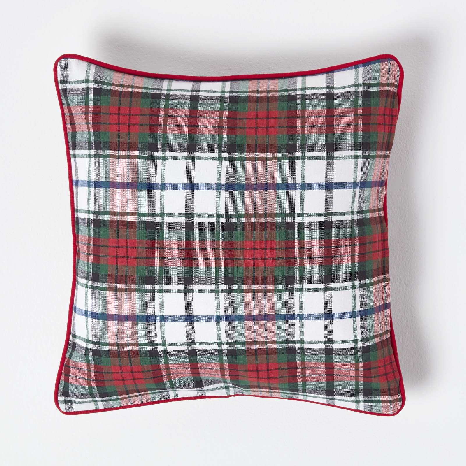 Tartan Check 100% Cotton and Polyester Sofa or Settee Cushion Covers Washable - Picture 26 of 50