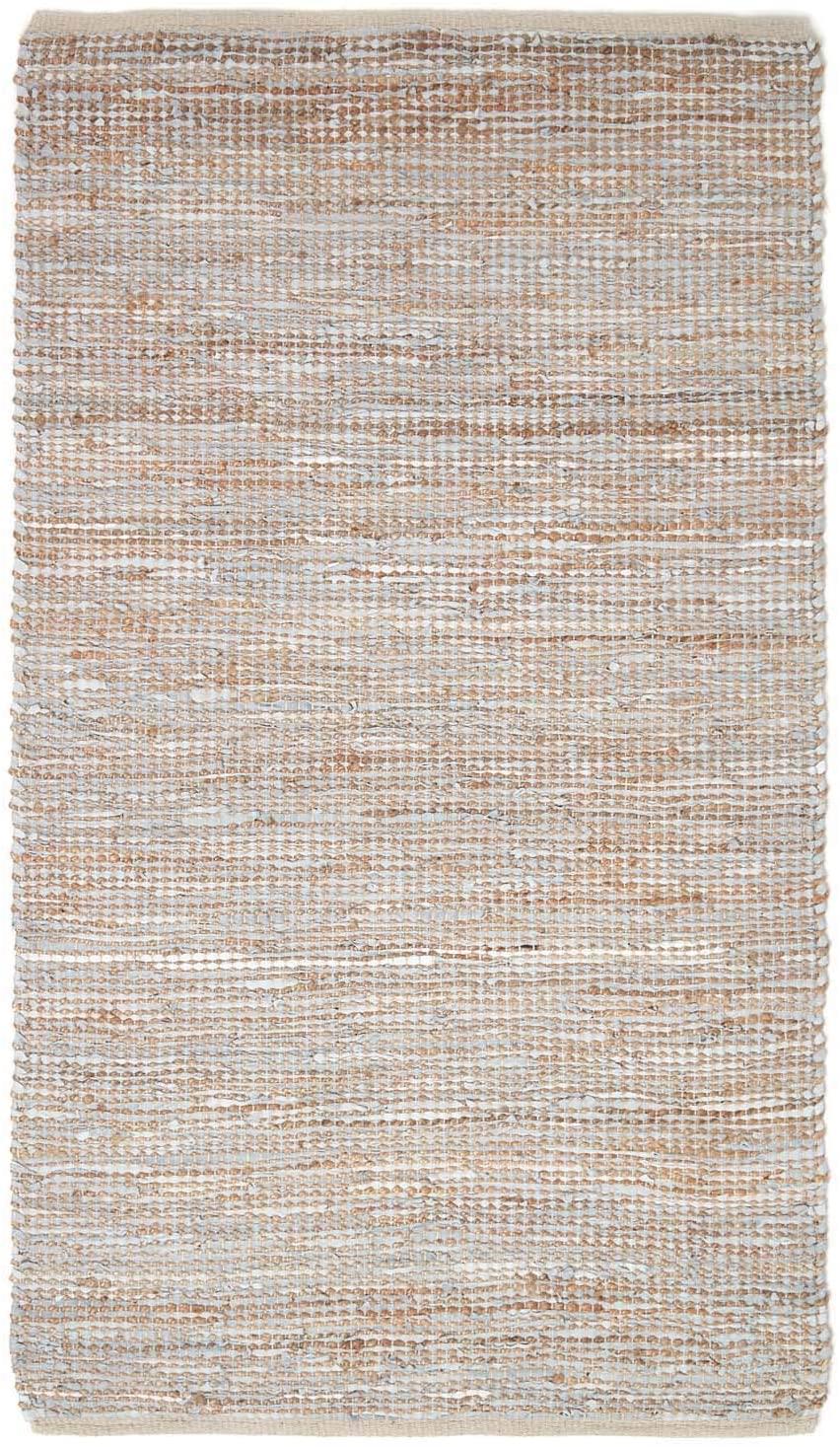 Madras Leather Hemp Rugs for Living Rooms, Brown, Natural - Picture 14 of 20