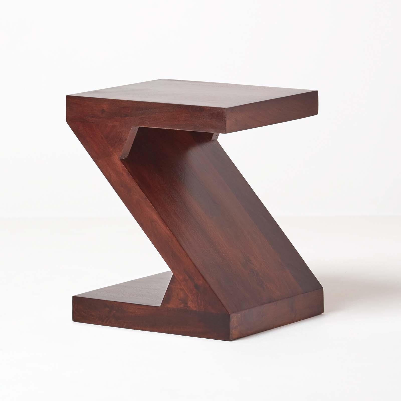 Dakota "Z" Shaped Side / End Table Handcrafted 100 Solid Mango Wood eBay