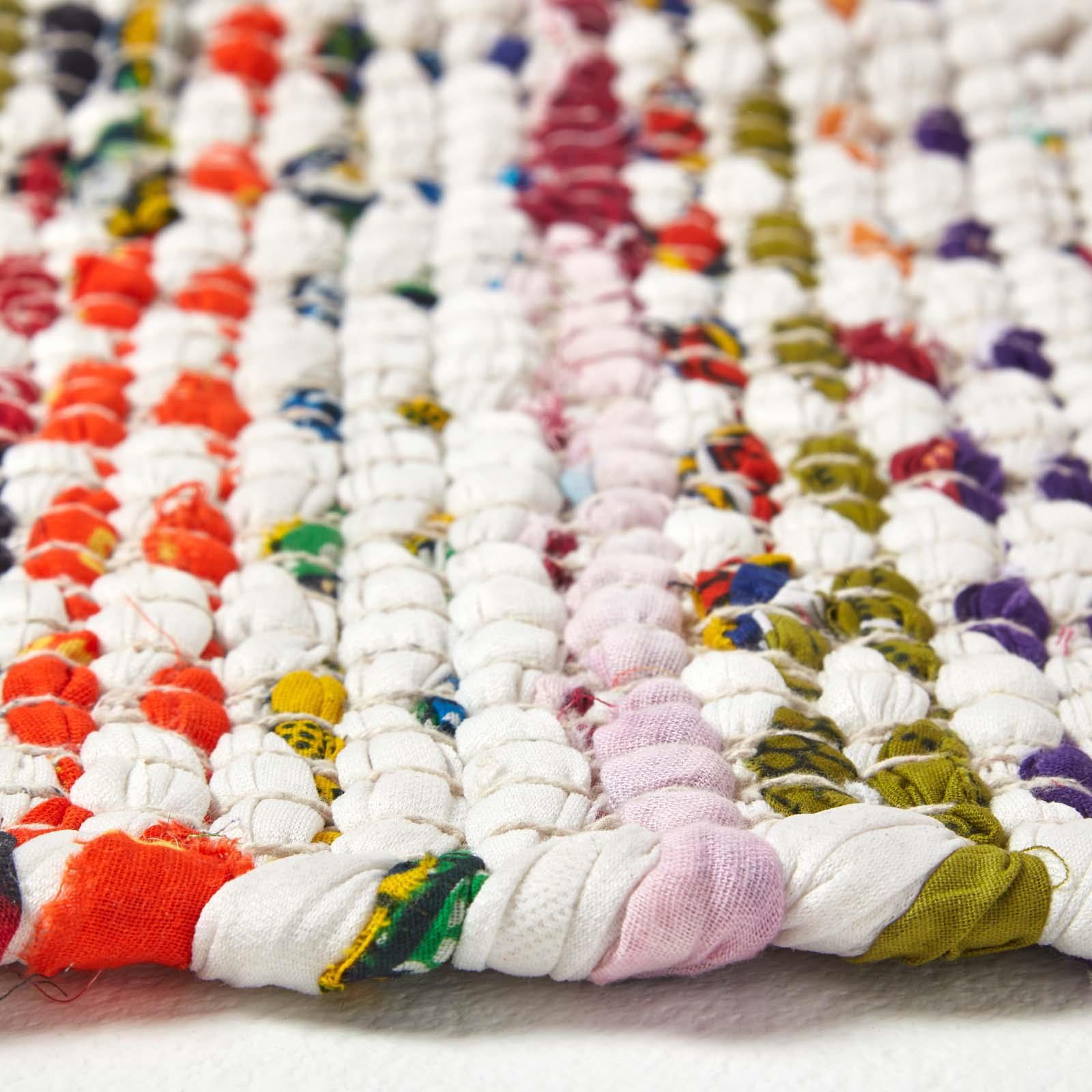 100% Cotton Handmade Multi Colour Chindi Rug Area Rag Rugs Mat Runner - Picture 15 of 21