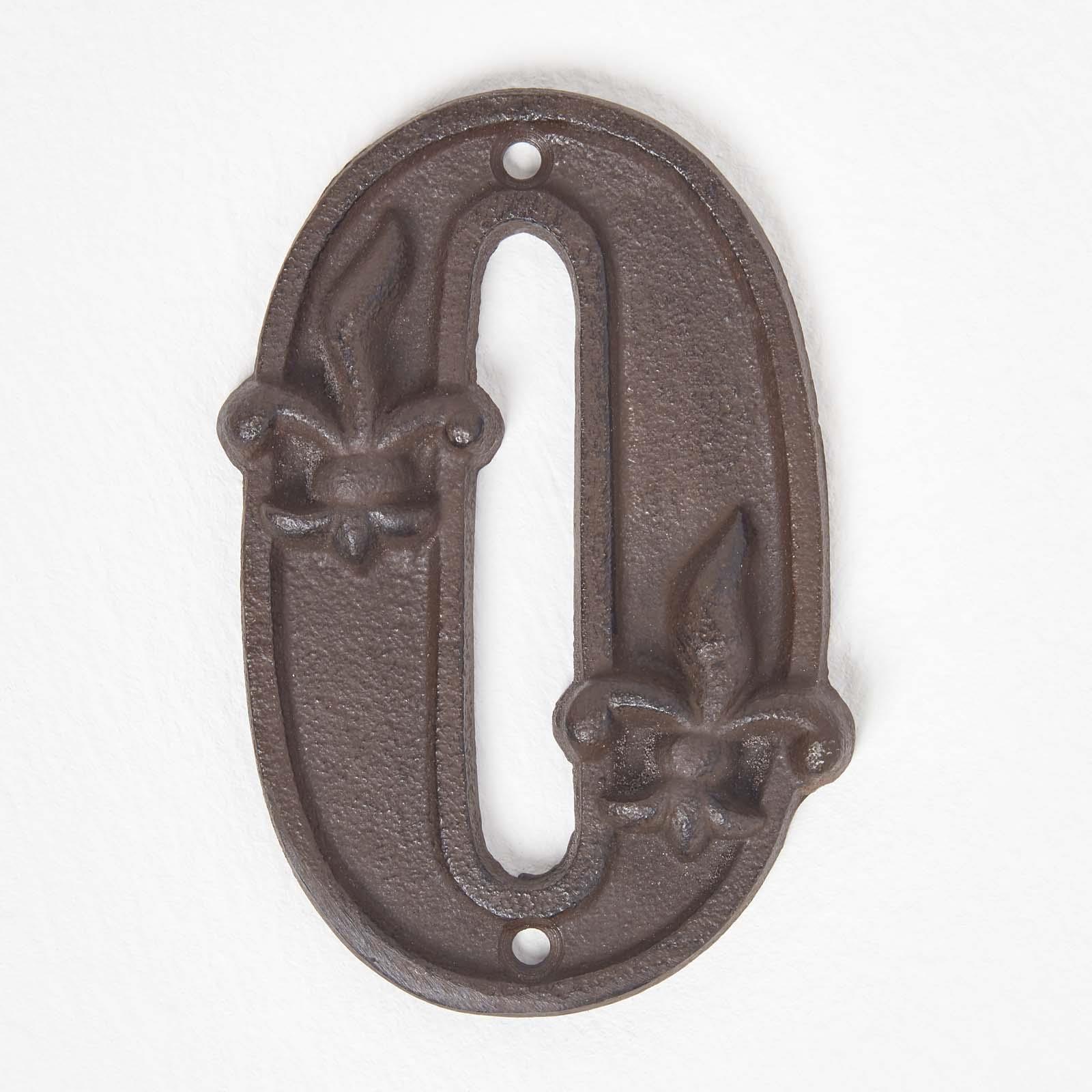 Brown Antique Cast Iron Door Number Sign Address 0-9 Traditional Design - Picture 2 of 41