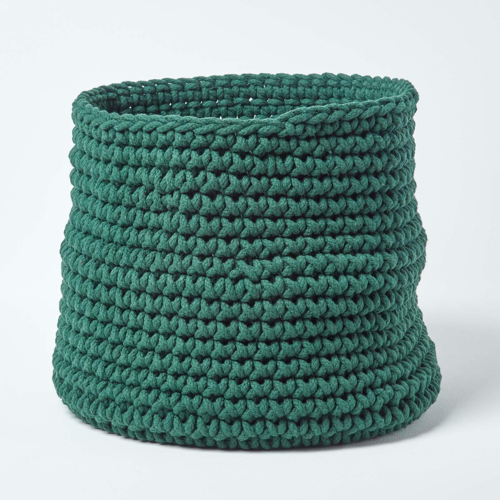 100% Cotton Round Knitted Storage Basket Books & Cloths Storage Handmade Basket - Picture 41 of 135