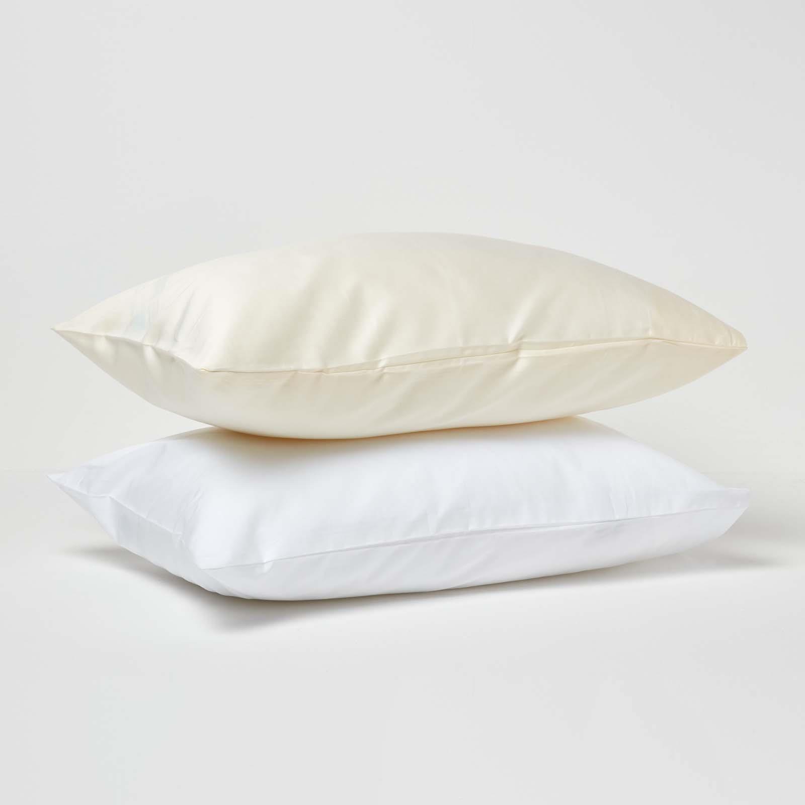 Funda de almohada de algodón orgánico 40 x 60 cm par 400TC 600TC equivalente - Imagen 6 de 11