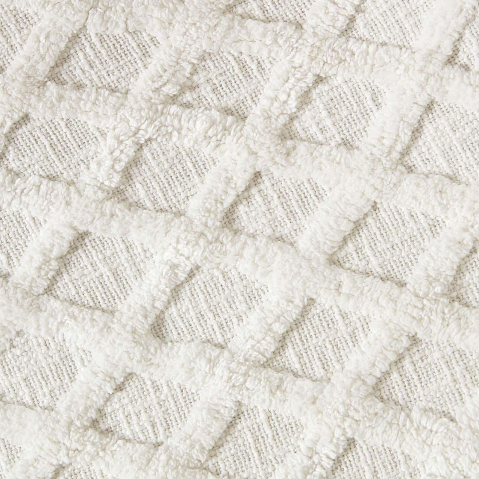 100% Cotton Tufted Throw Geometric Pattern Bedspread Blanket for Bed or Sofa - Picture 11 of 13