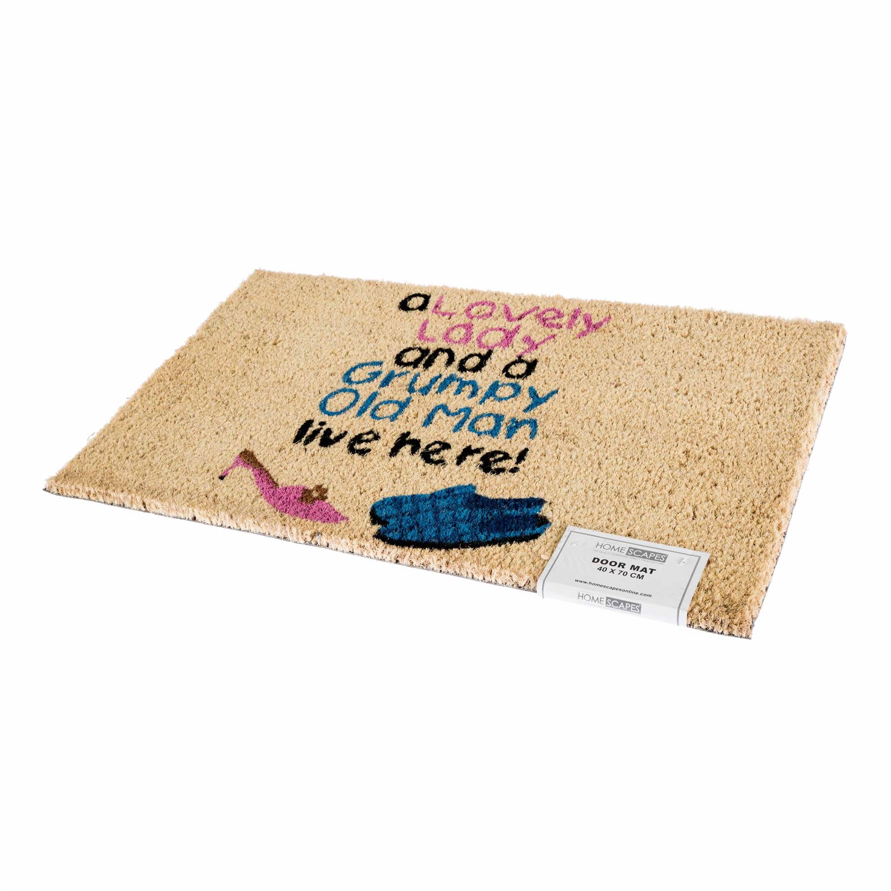 Novelty Natural Coir Door Mat Heavy Duty Indoor Outdoor Floor Entrance