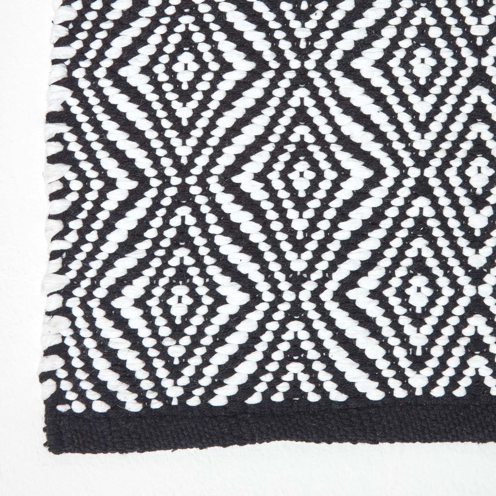 Handwoven Geometric & Checked Pattern Contemorary Style Cotton Hallway Runner - Picture 24 of 36