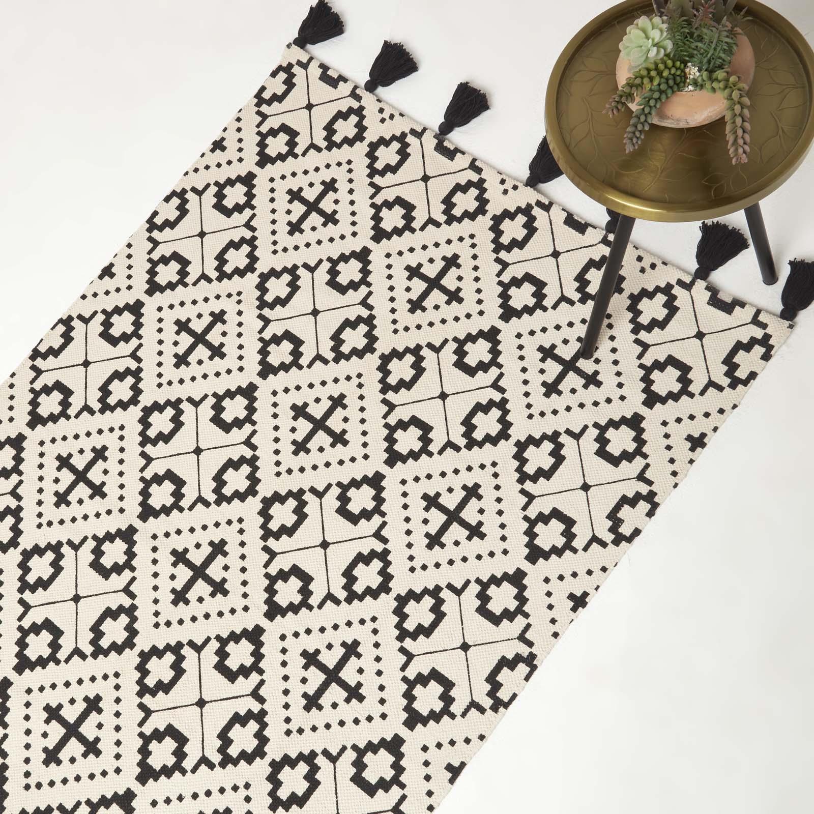 Hand Woven Multi Coloured Rugs and Hall Runners in Decorative Geometric Pattern - Picture 29 of 51