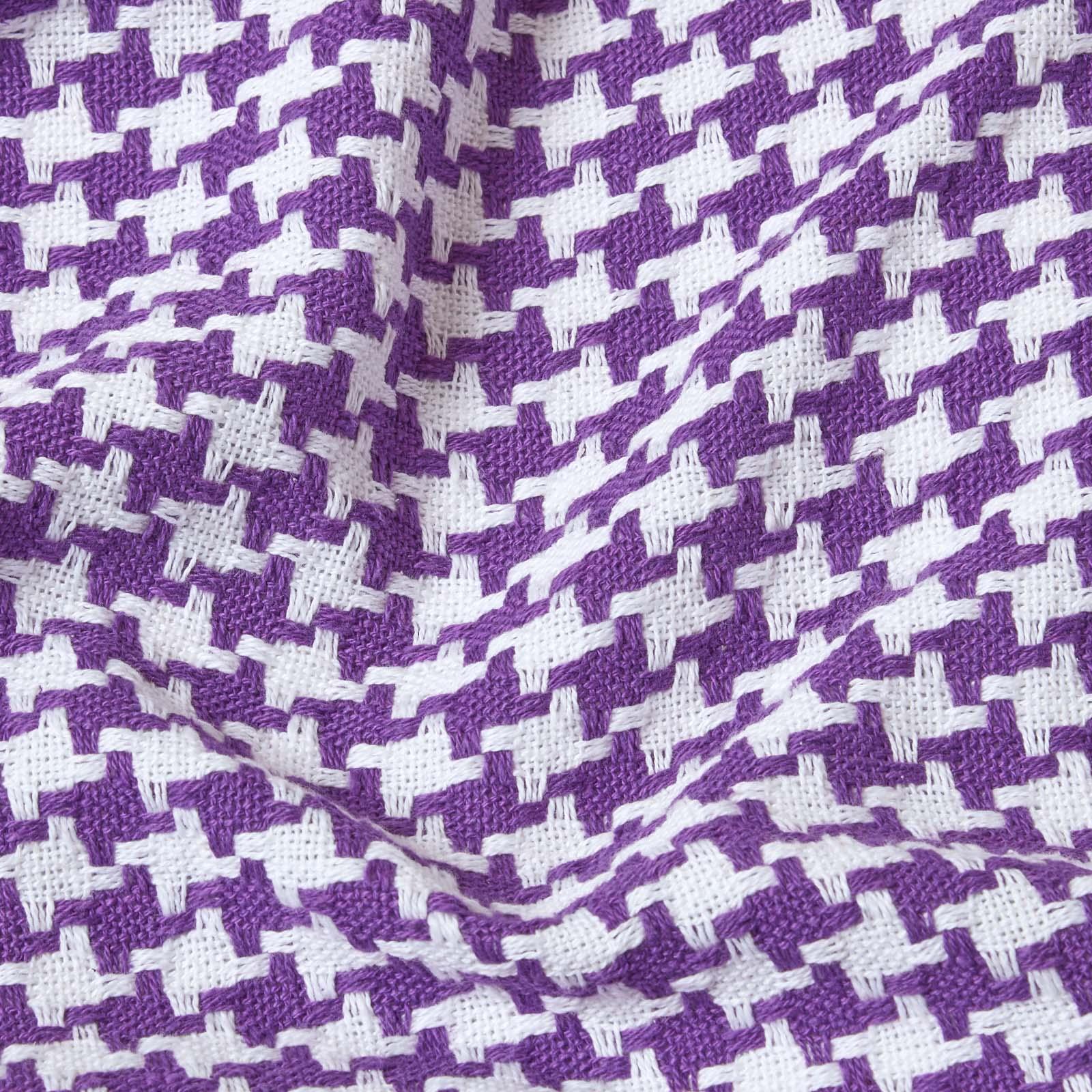 Houndstooth Cotton Check Extra Large Sofa Bed Throws Blanket Dogtooth Bedspreads - Picture 21 of 25