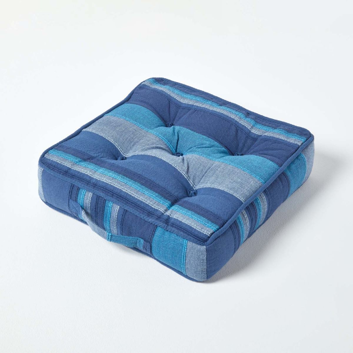 Morocco Striped Floor Cushion Outdoor Garden Dining Booster Seat Pads Square - Picture 8 of 49
