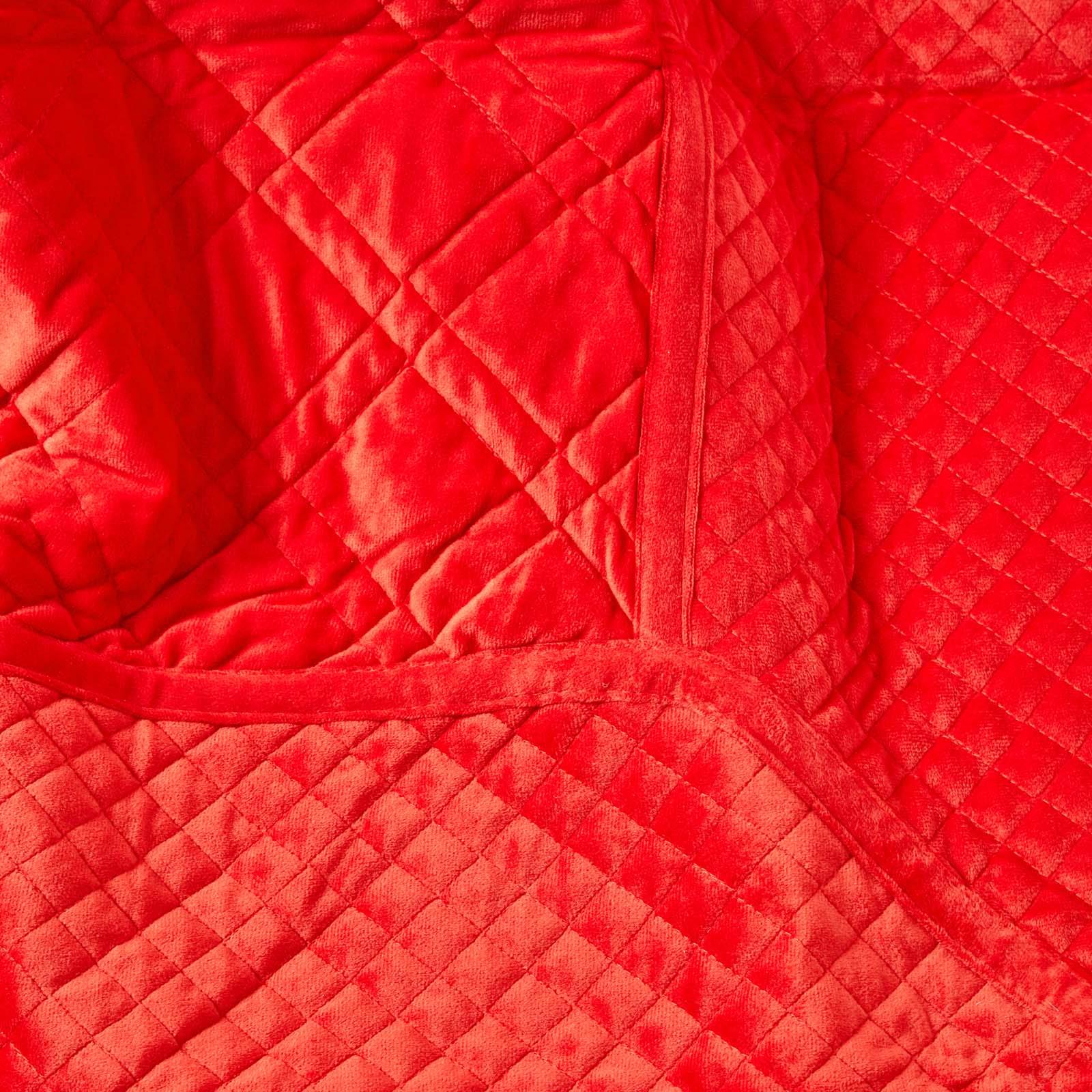Quilted Velvet Bedspread Geometric Bed Throw Super Soft Coverlet Quilt Blanket - Picture 32 of 35