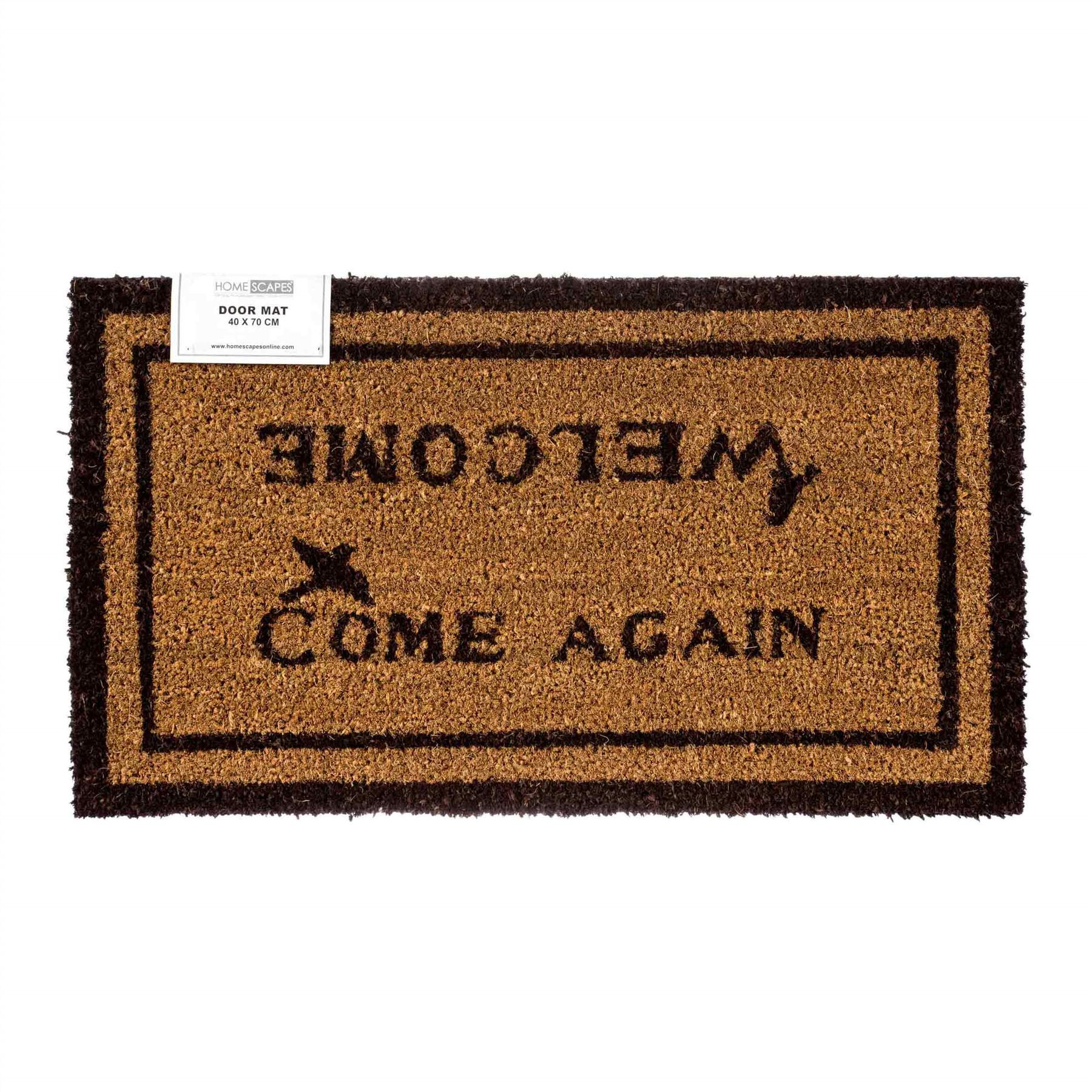 Novelty Natural Coir Door Mat Heavy Duty Indoor Outdoor Floor Entrance