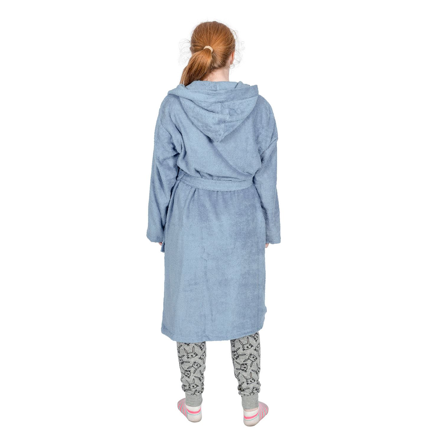 Kids Boys Girls Bath Robe Hooded Dressing Gown Egyptian Cotton Terry