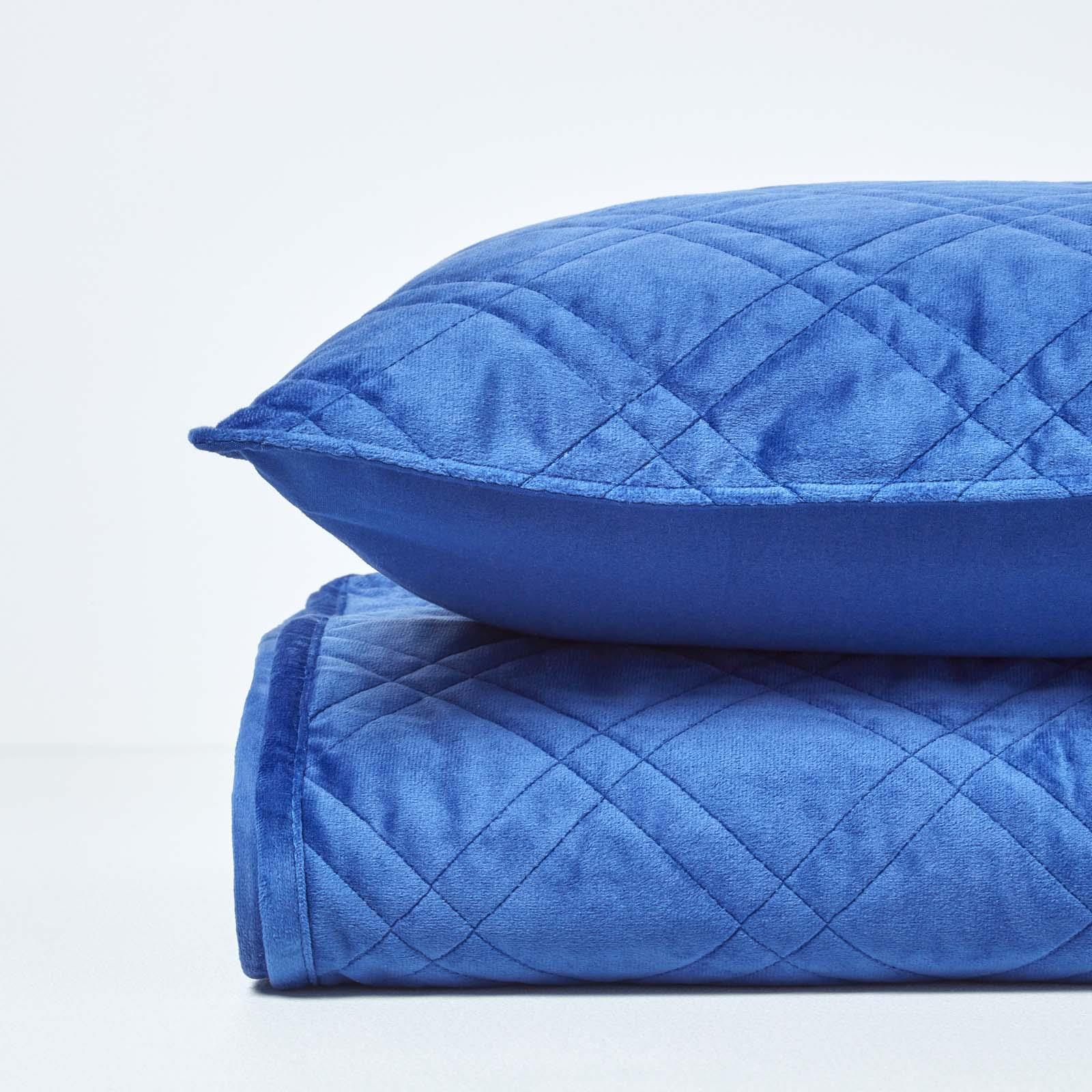 Quilted Velvet Bedspread Geometric Bed Throw Super Soft Coverlet Quilt Blanket - Picture 29 of 35