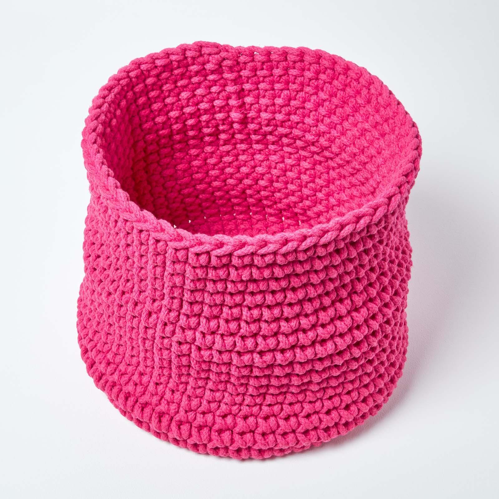 100% Cotton Round Knitted Storage Basket Books & Cloths Storage Handmade Basket - Picture 50 of 135