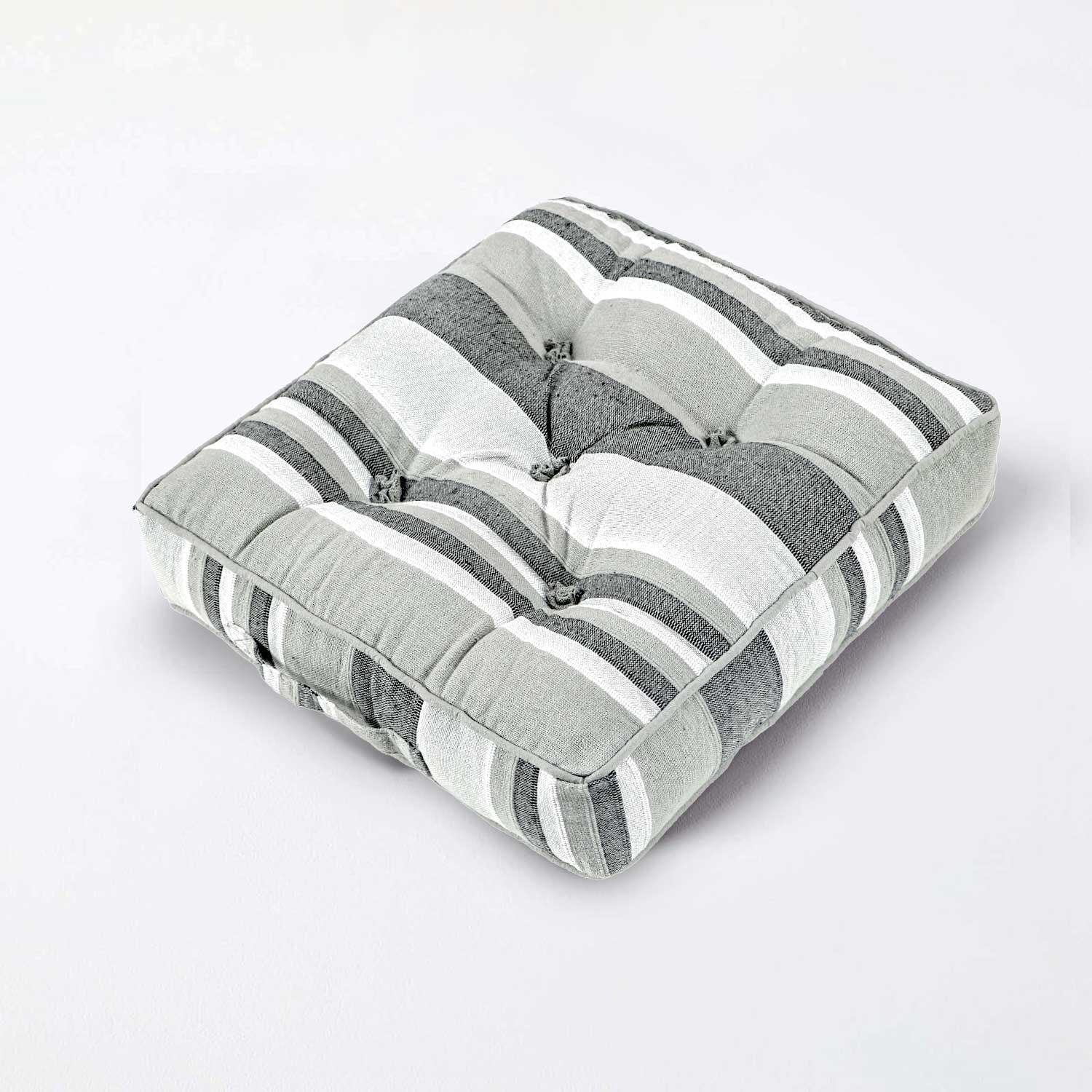 Morocco Striped Floor Cushion Outdoor Garden Dining Booster Seat Pads Square - Picture 32 of 49