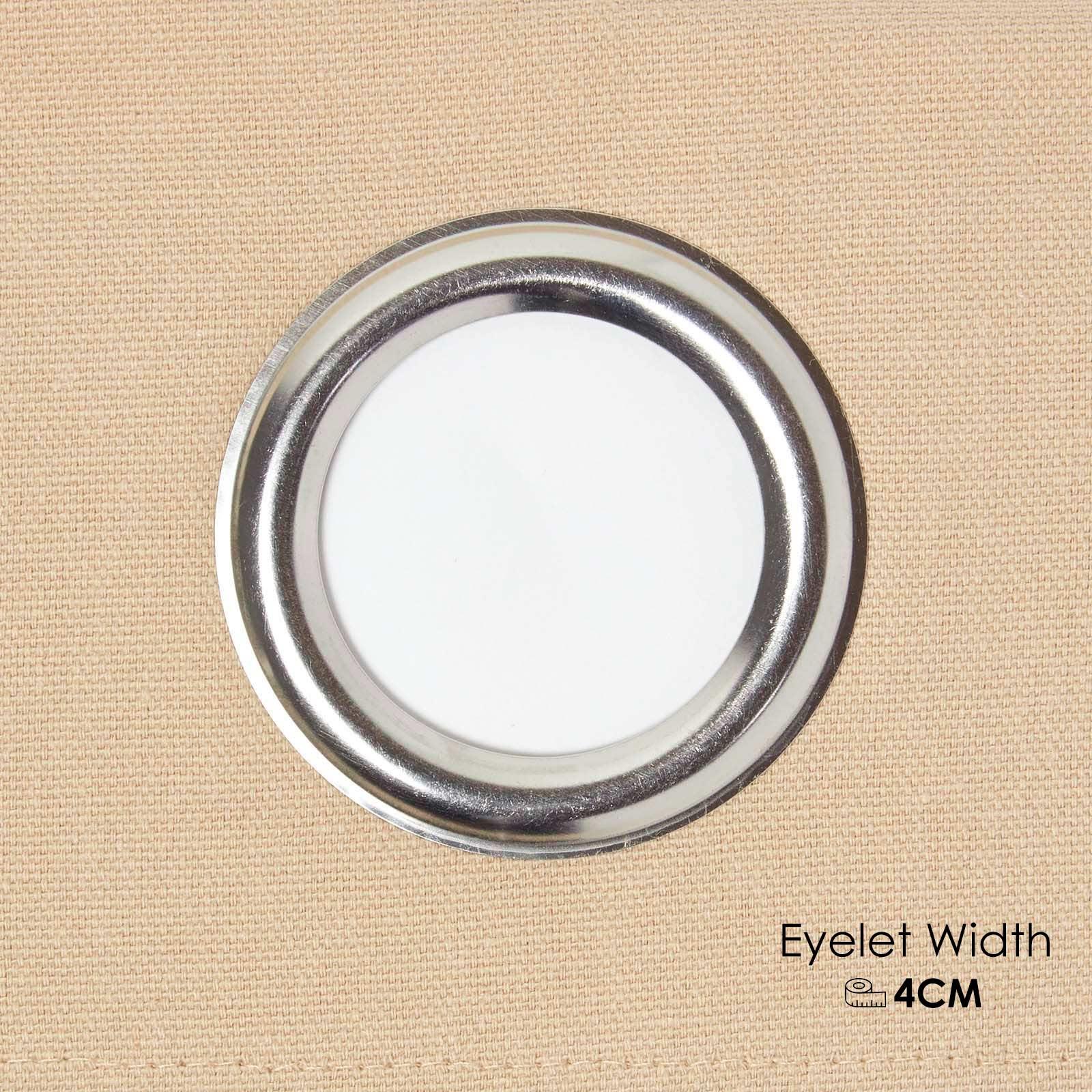 Plain Dyed Heavy Cotton Curtain Eyelet Ready Made Ring Top White, Blue, Grey - Picture 9 of 83