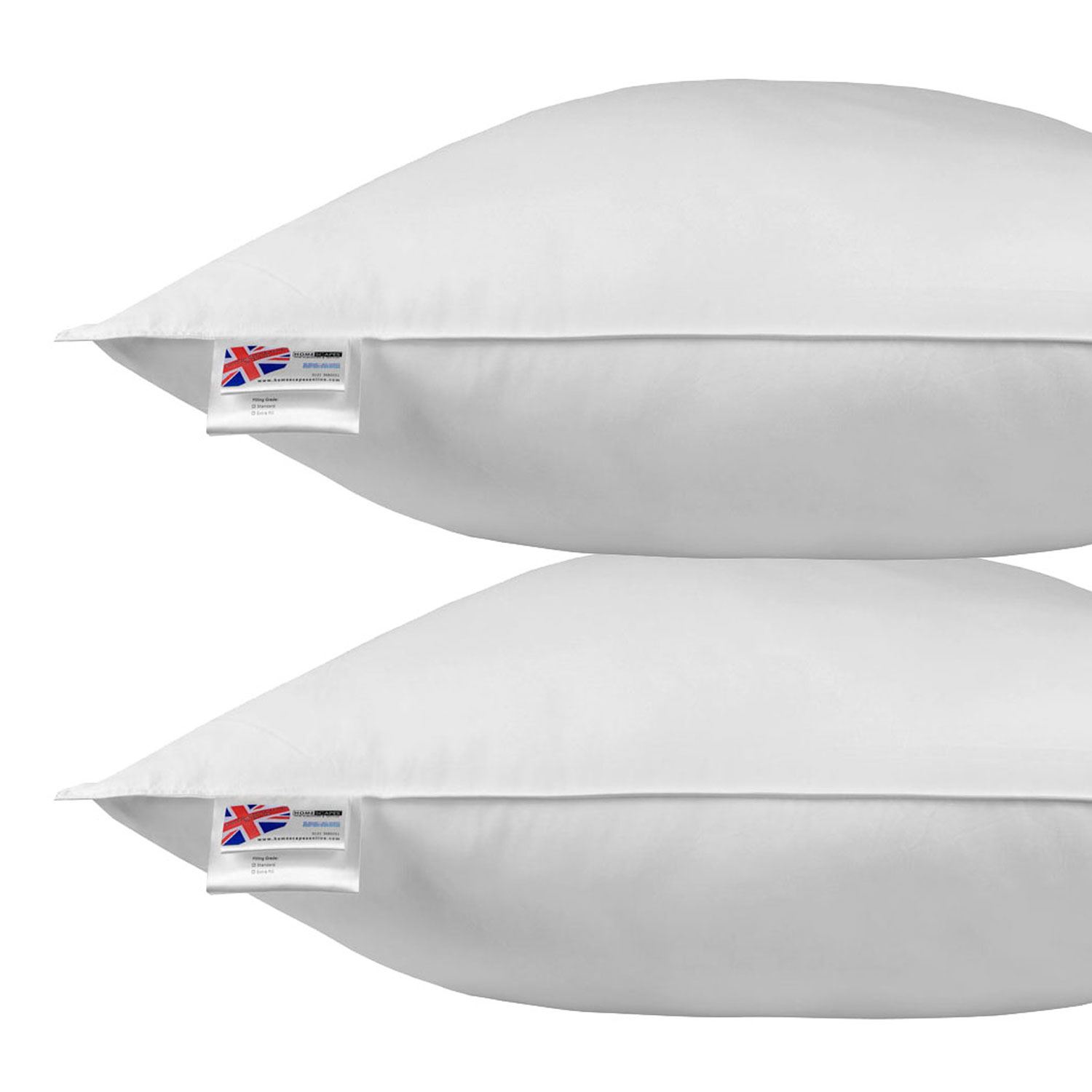 Continental European Size Duck Feather Single & Pillow Pair - 100% Cotton Casing - Picture 7 of 21