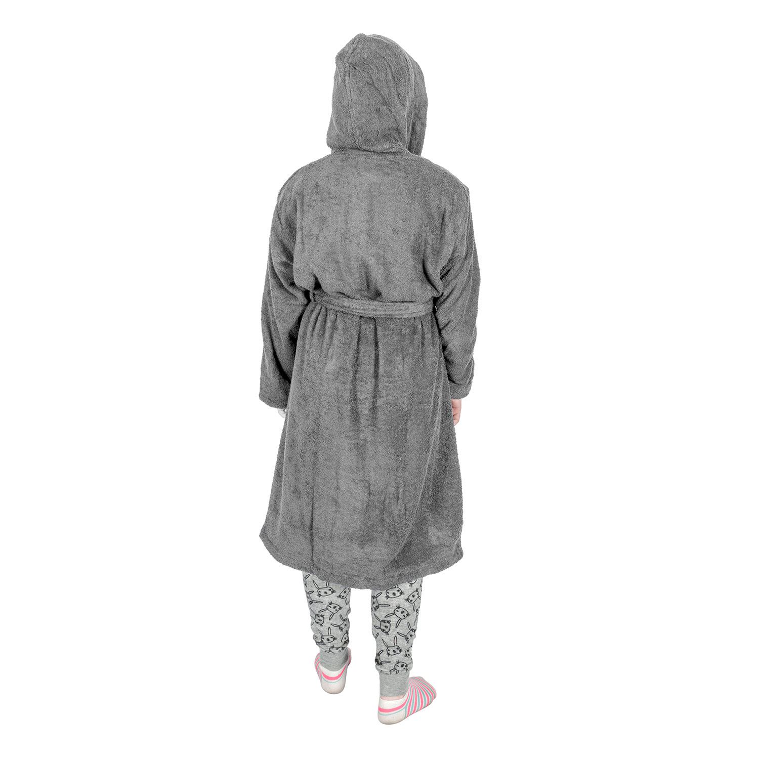 Kids Boys Girls Bath Robe Hooded Dressing Gown Egyptian Cotton Terry