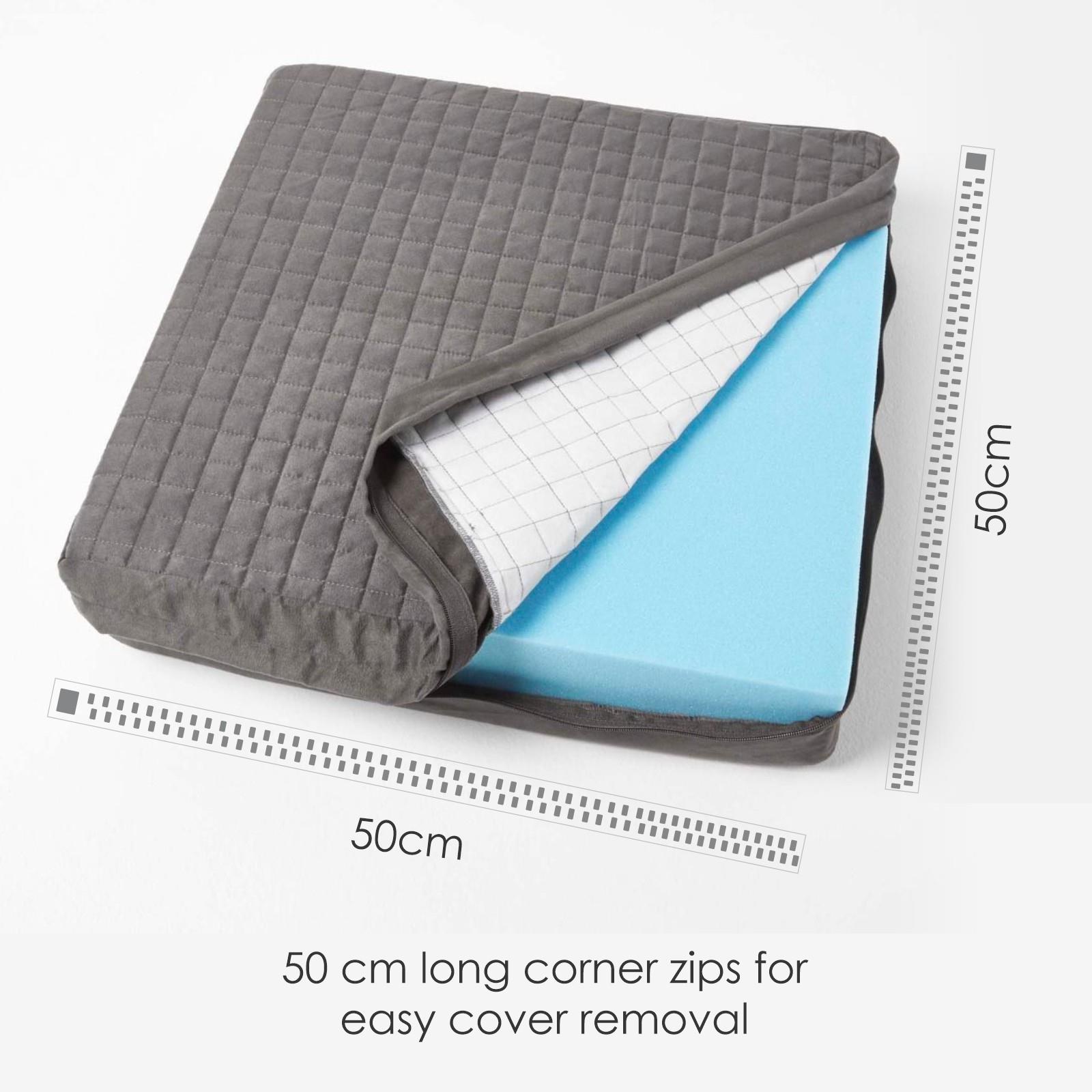 Quilted Armchair Booster Cushion with Removable Cover Firm Orthopaedic Foam - Picture 33 of 43