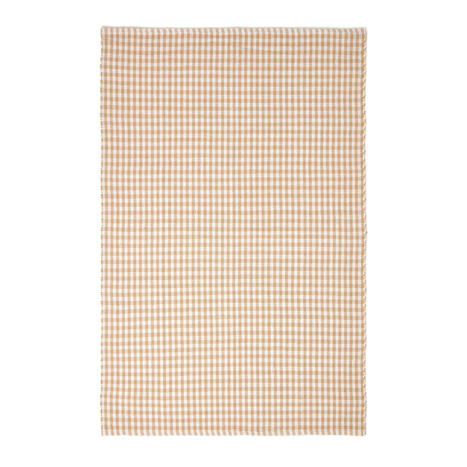 Cotton Gingham Rugs Pink Blue Beige Green Orange Carpet Kids Bath Mats - Picture 4 of 43