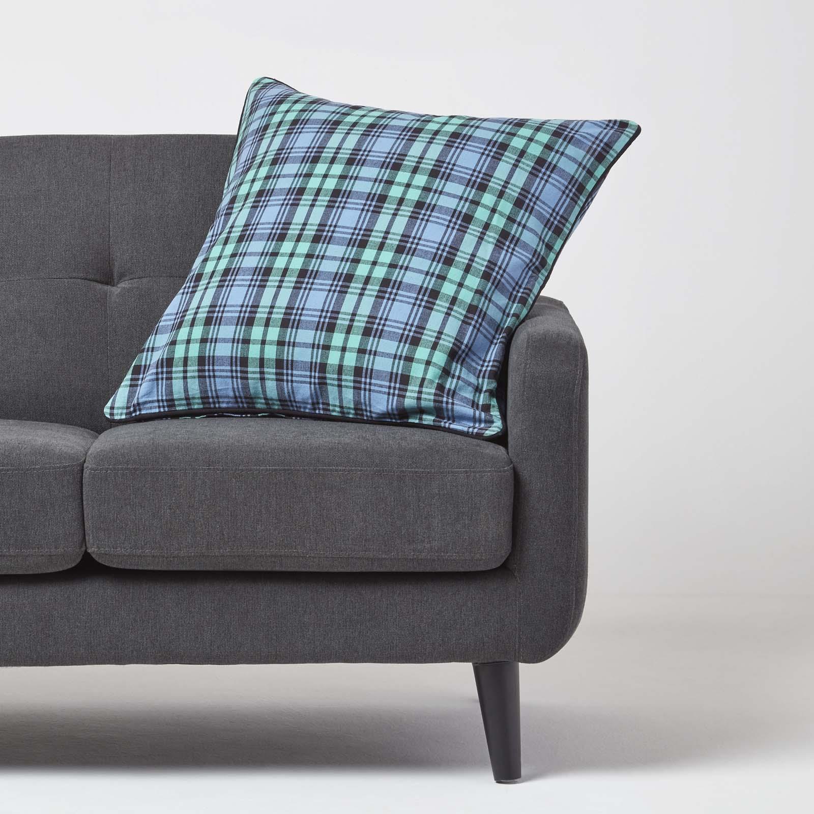 Tartan Check 100% Cotton and Polyester Sofa or Settee Cushion Covers Washable - Picture 3 of 50