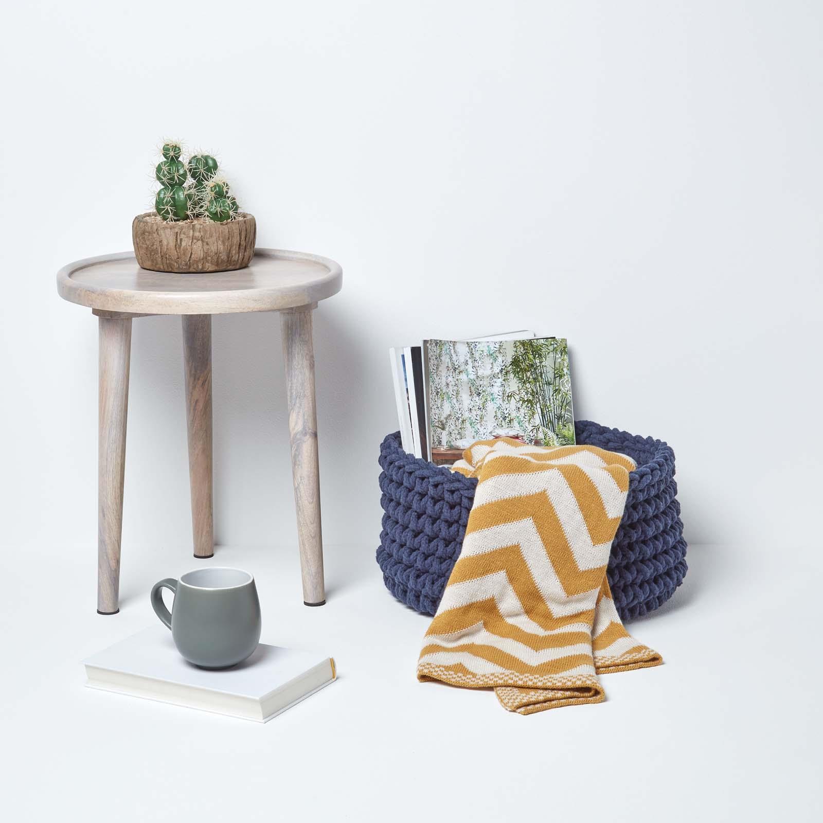 100% Cotton Round Knitted Storage Basket Books & Cloths Storage Handmade Basket - Picture 85 of 135