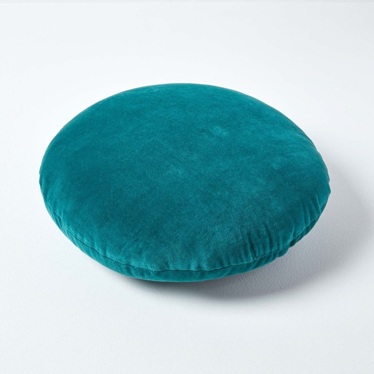 Luxury Super Soft Cotton Round Filled Plain Scatter Cushion, 40cm Diameter - Picture 13 of 26