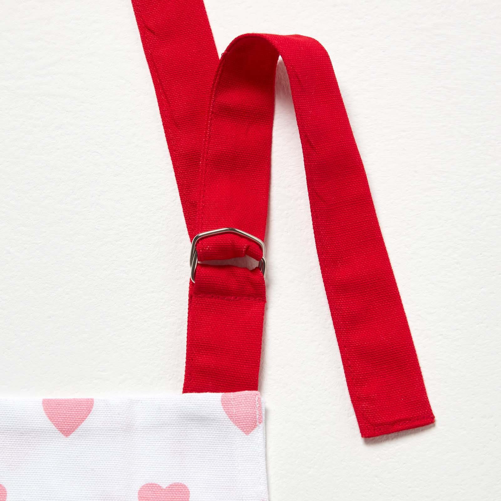 Cotton Pink And Red Hearts Kitchen Double Oven Gloves Apron Towel Pot Holder - Picture 4 of 22