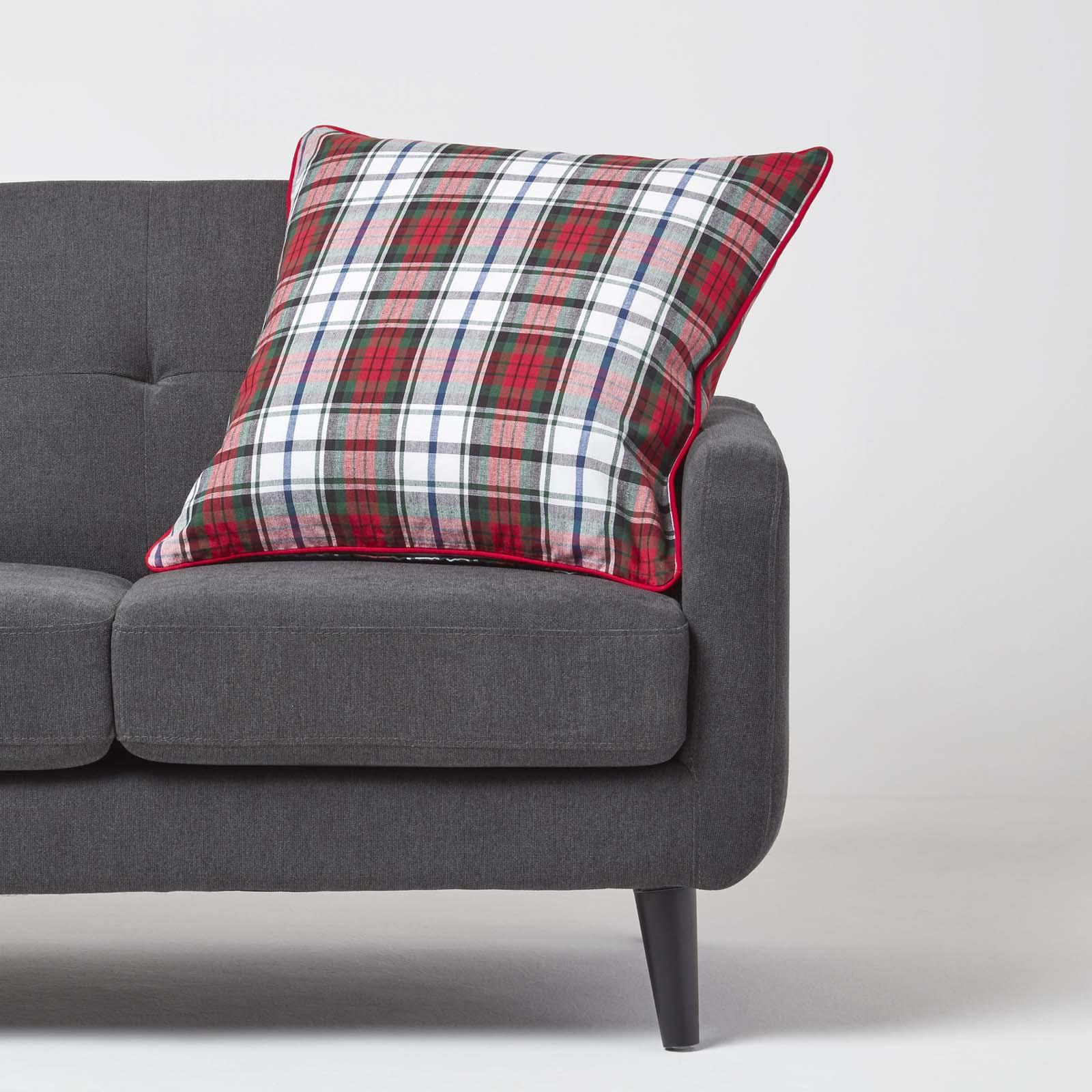 Tartan Check 100% Cotton and Polyester Sofa or Settee Cushion Covers Washable - Picture 30 of 50