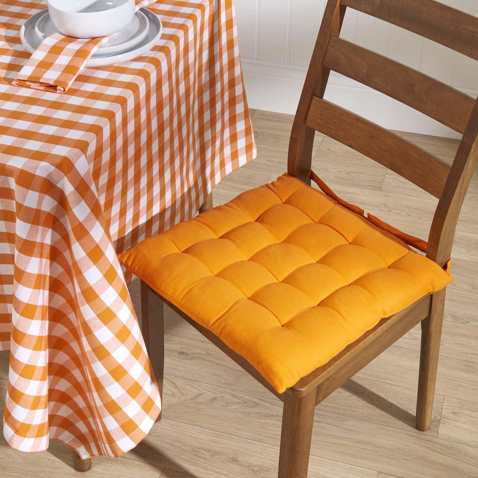 Block Check Tablecloth 100% Cotton Matching With Placemats, Napkins and Seat Pad - Picture 18 of 25