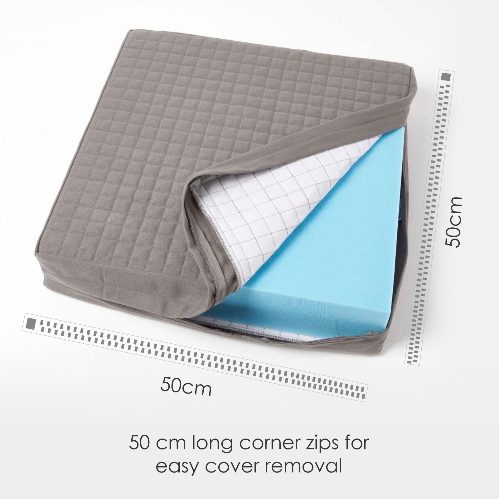 Quilted Armchair Booster Cushion with Removable Cover Firm Orthopaedic Foam - Picture 15 of 43