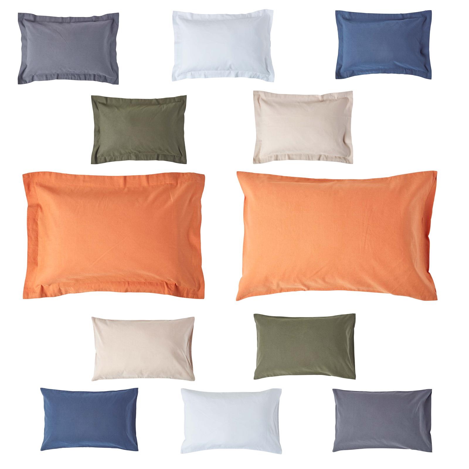 Luxury Soft Linen Plain Oxford/ Housewife Pillowcase Standard & King