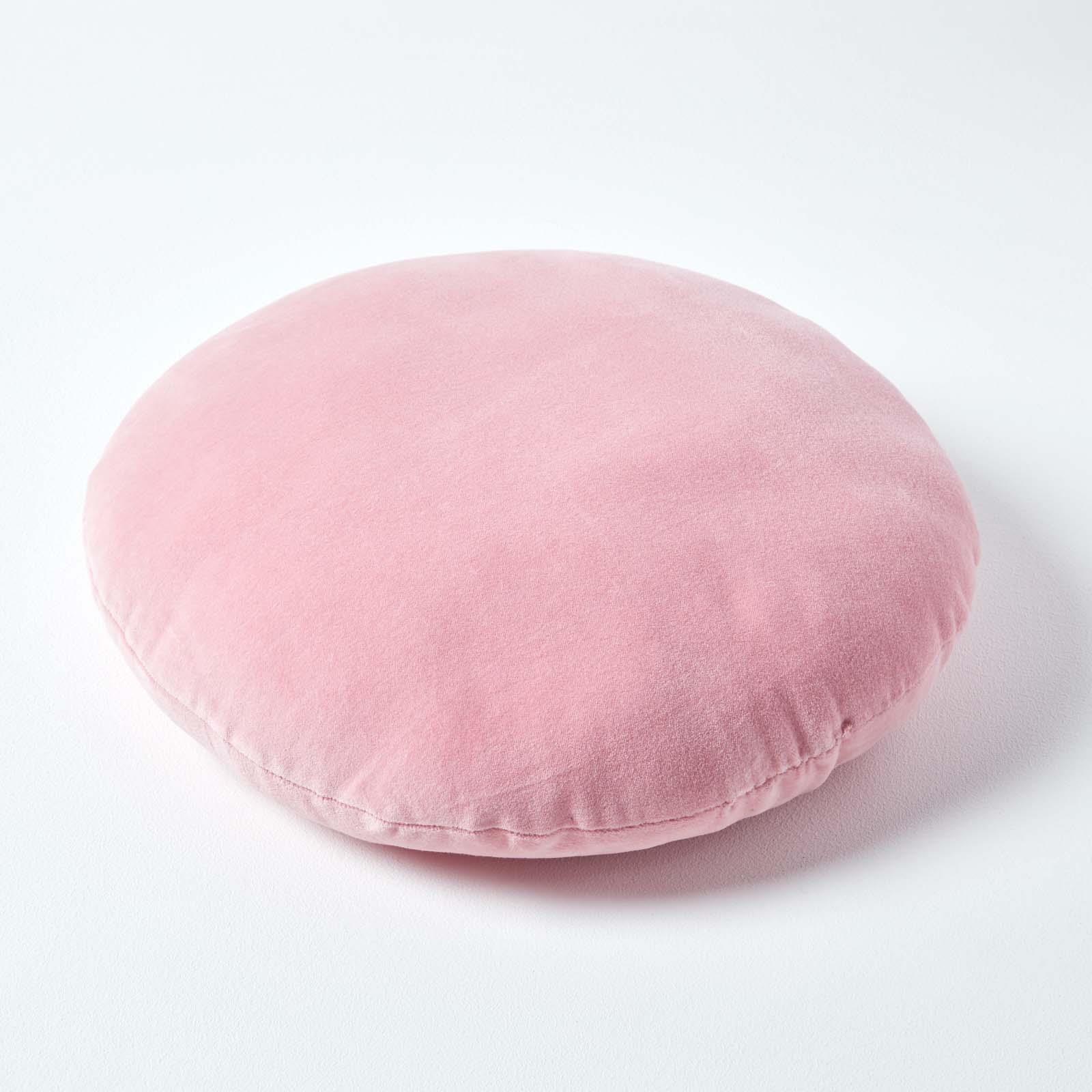 Luxury Super Soft Cotton Round Filled Plain Scatter Cushion, 40cm Diameter - Picture 23 of 26