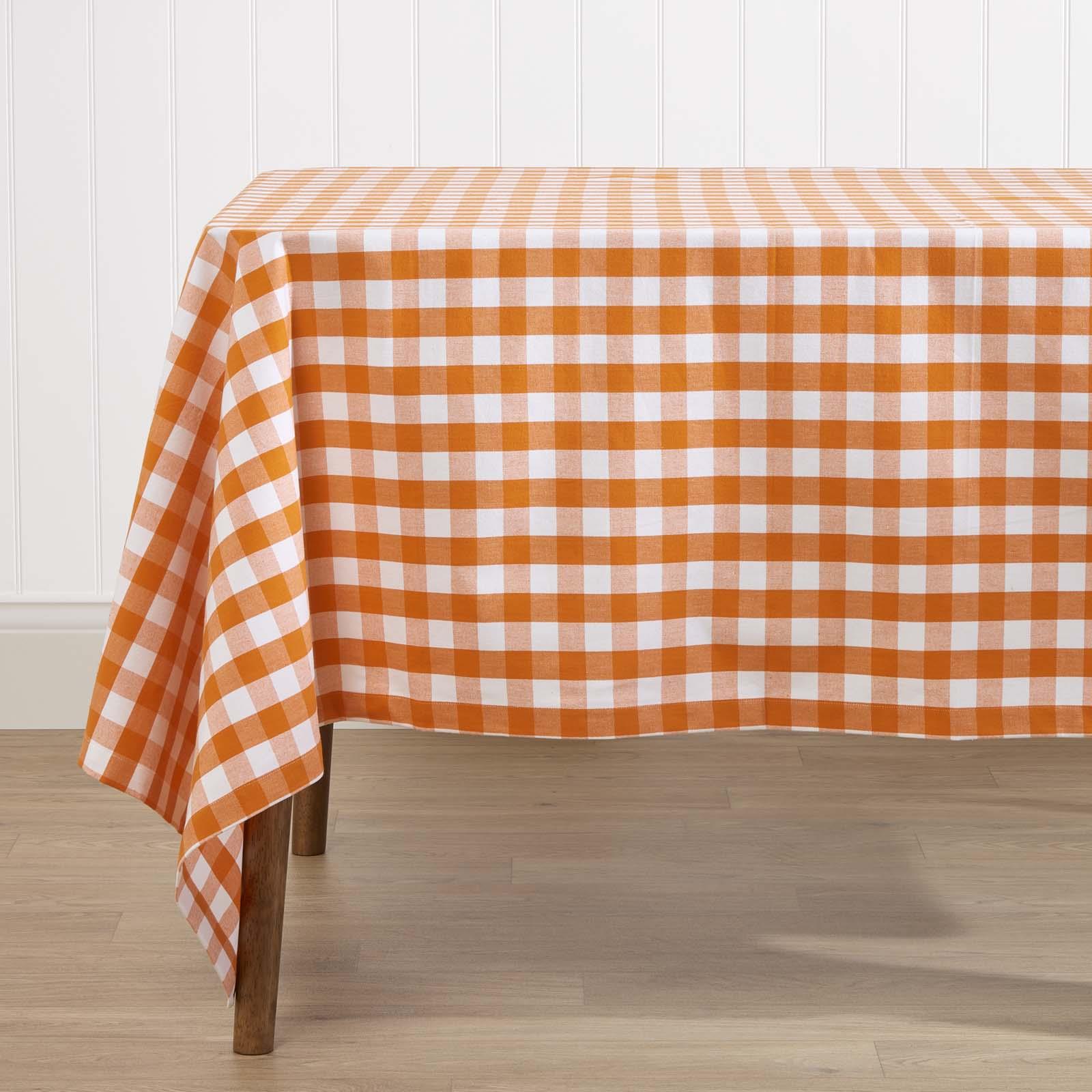 Block Check Tablecloth 100% Cotton Matching With Placemats, Napkins and Seat Pad - Picture 15 of 25
