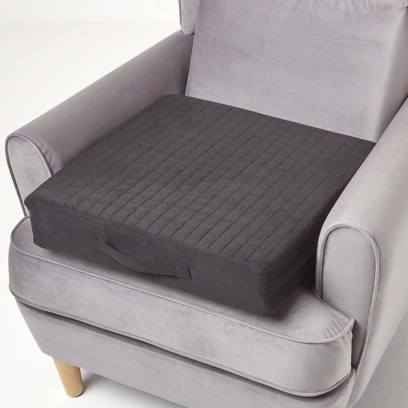 Quilted Armchair Booster Cushion with Removable Cover Firm Orthopaedic Foam - Picture 26 of 43