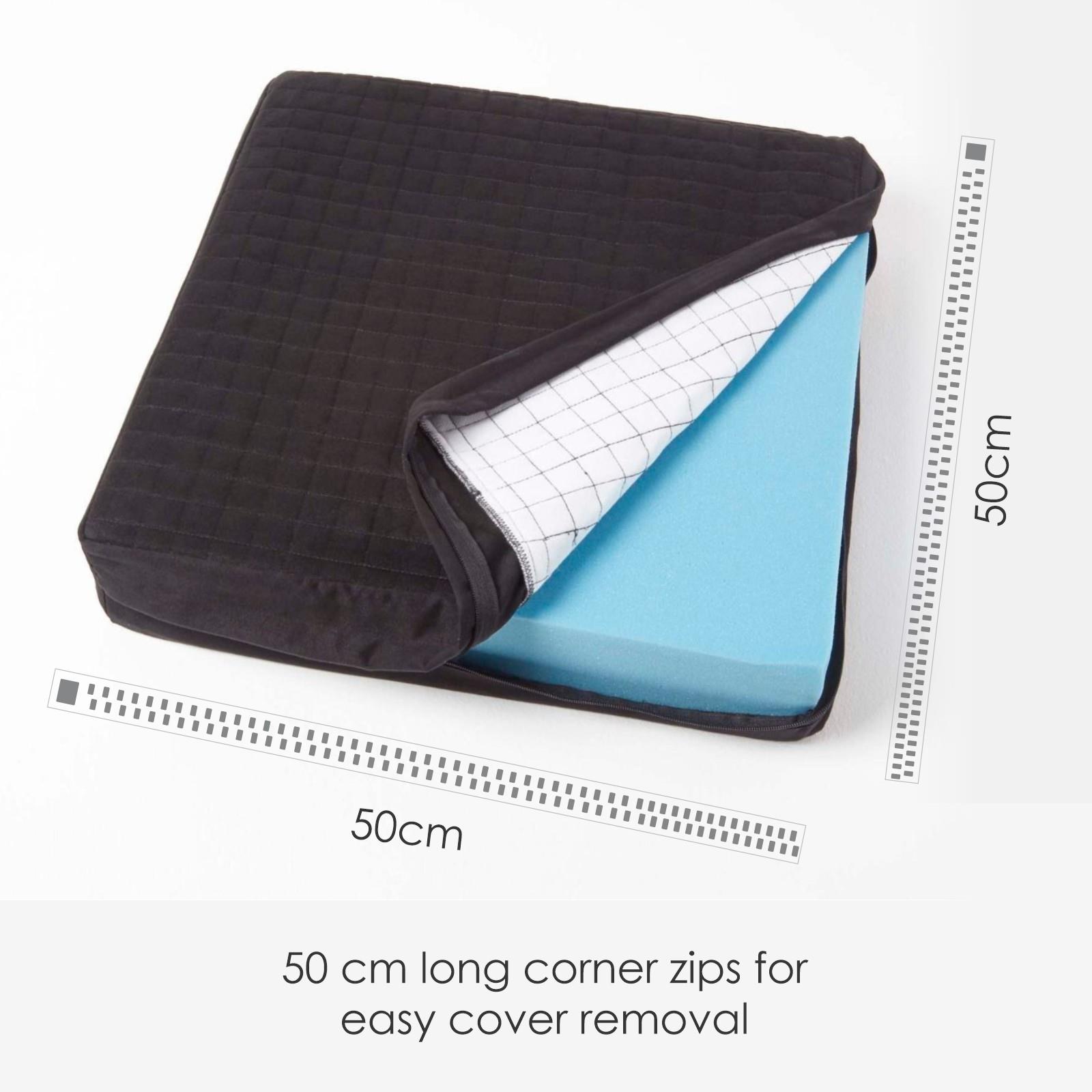 Quilted Armchair Booster Cushion with Removable Cover Firm Orthopaedic Foam - Picture 27 of 43
