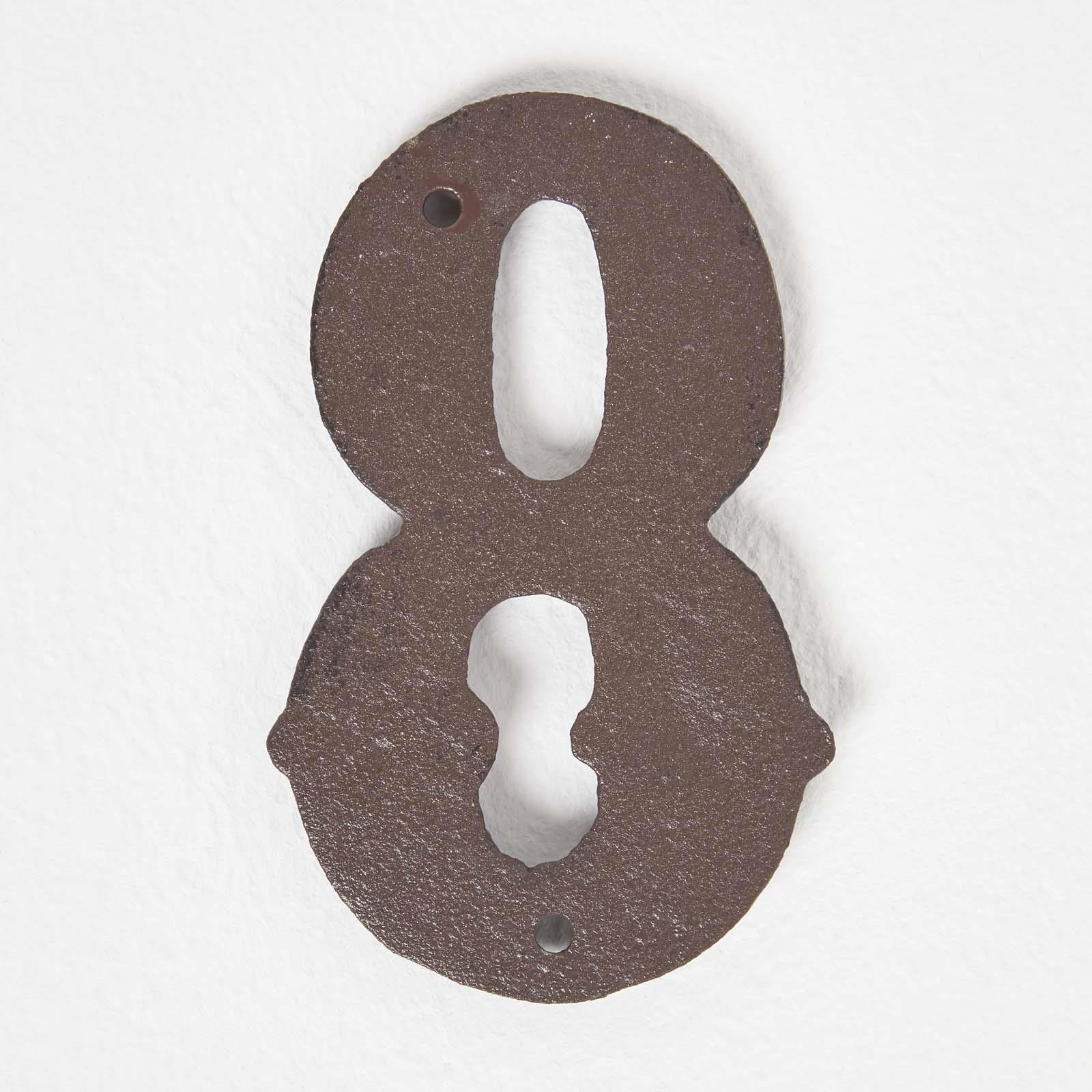 Brown Antique Cast Iron Door Number Sign Address 0-9 Traditional Design - Picture 35 of 41