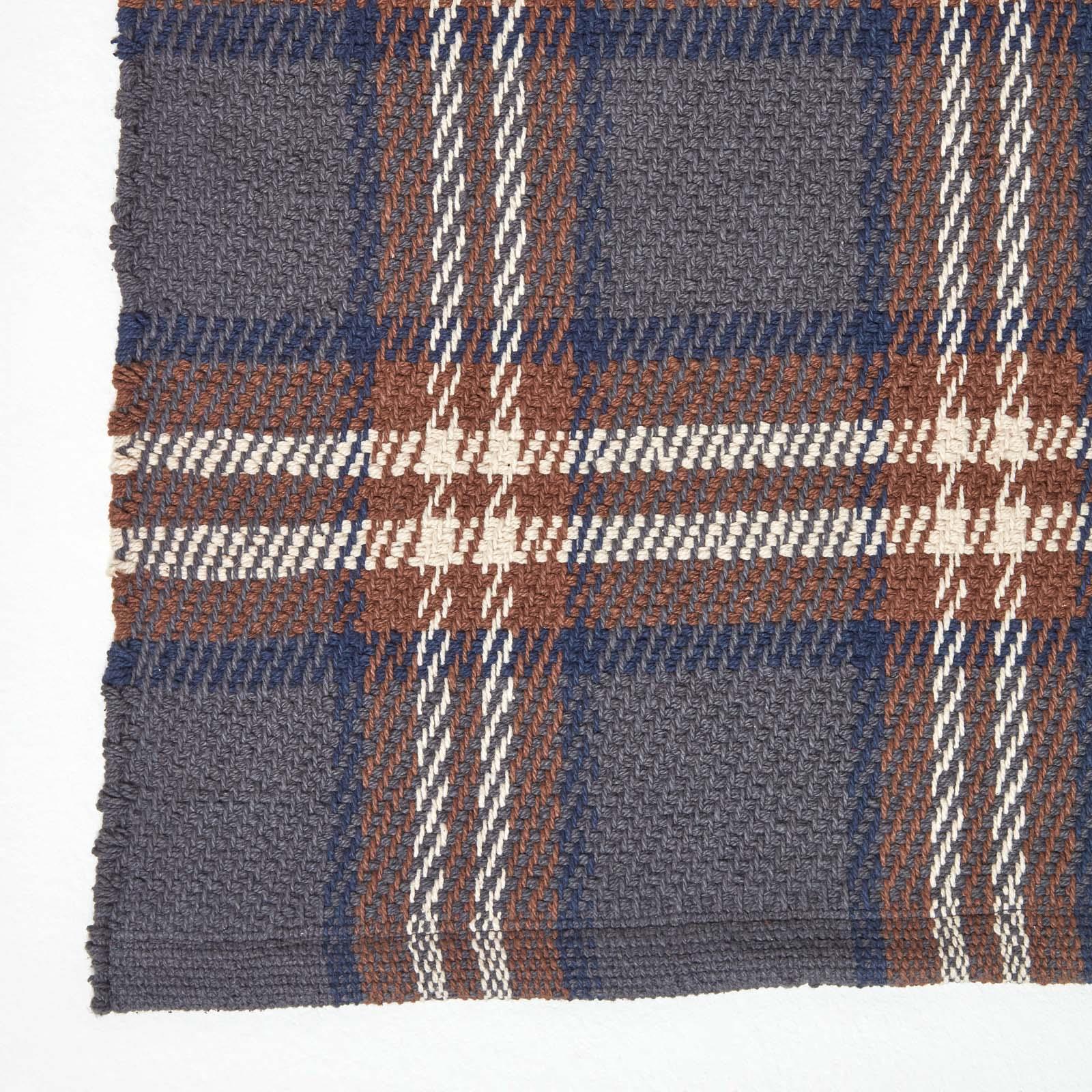 Handwoven Geometric & Checked Pattern Contemorary Style Cotton Hallway Runner - Picture 4 of 36